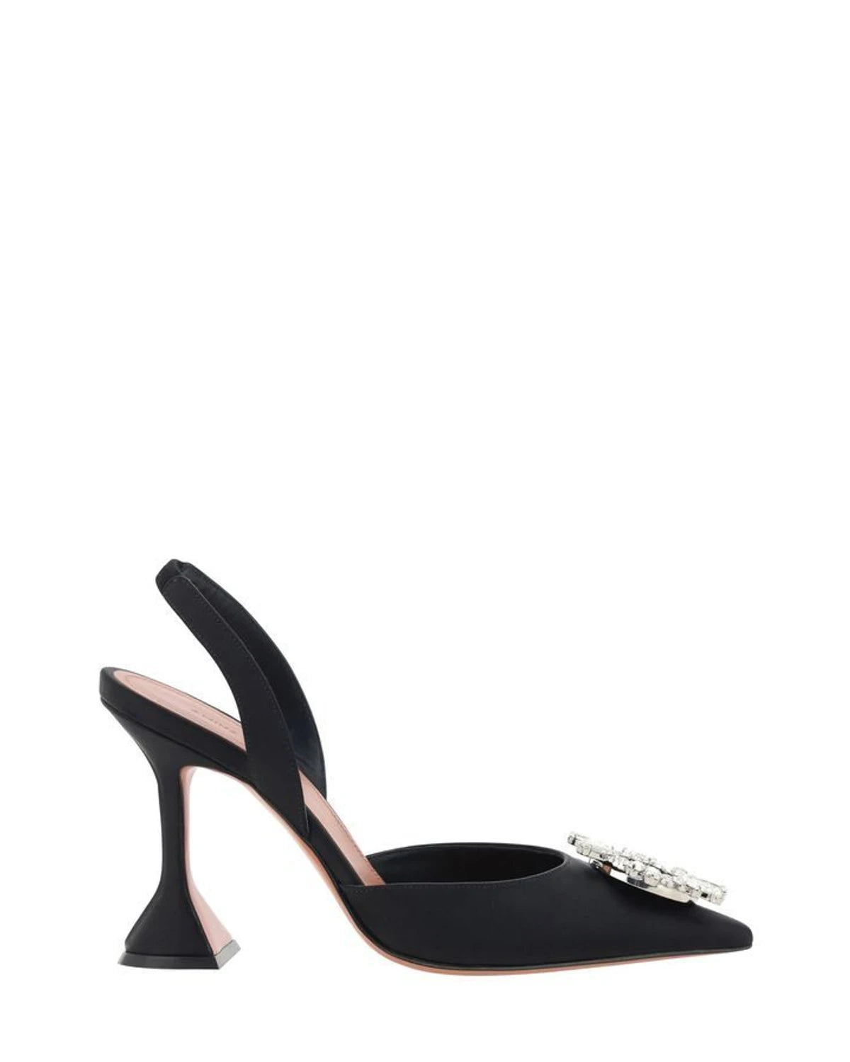 Amina Muaddi Pumps in black, Silk Satin