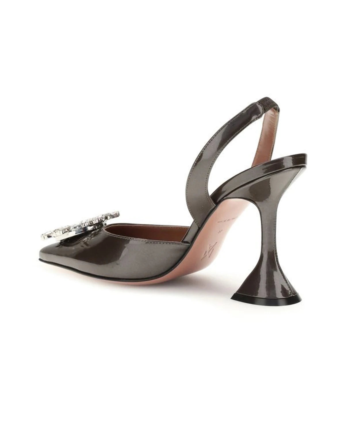 Amina Muaddi Pumps in brown, Calf Leather — view 3