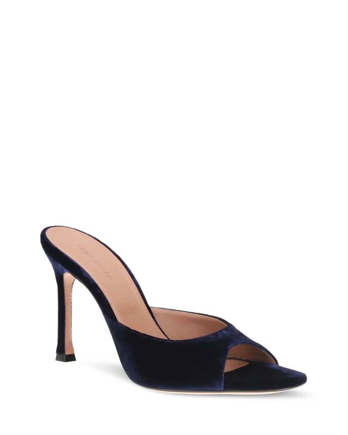 Amina Muaddi Sandals in blue, Double Velvet — view 2