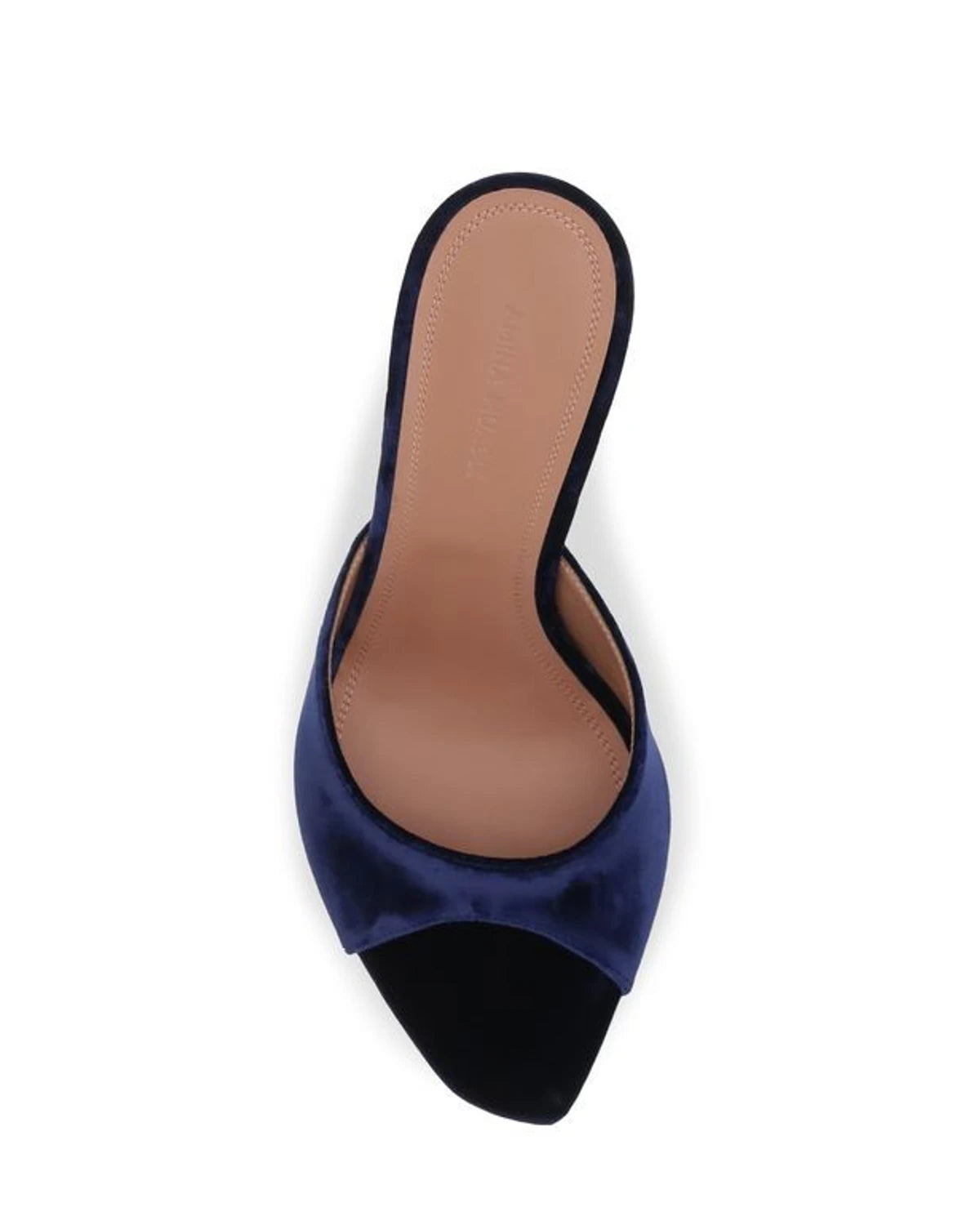 Amina Muaddi Sandals in blue, Double Velvet — view 4
