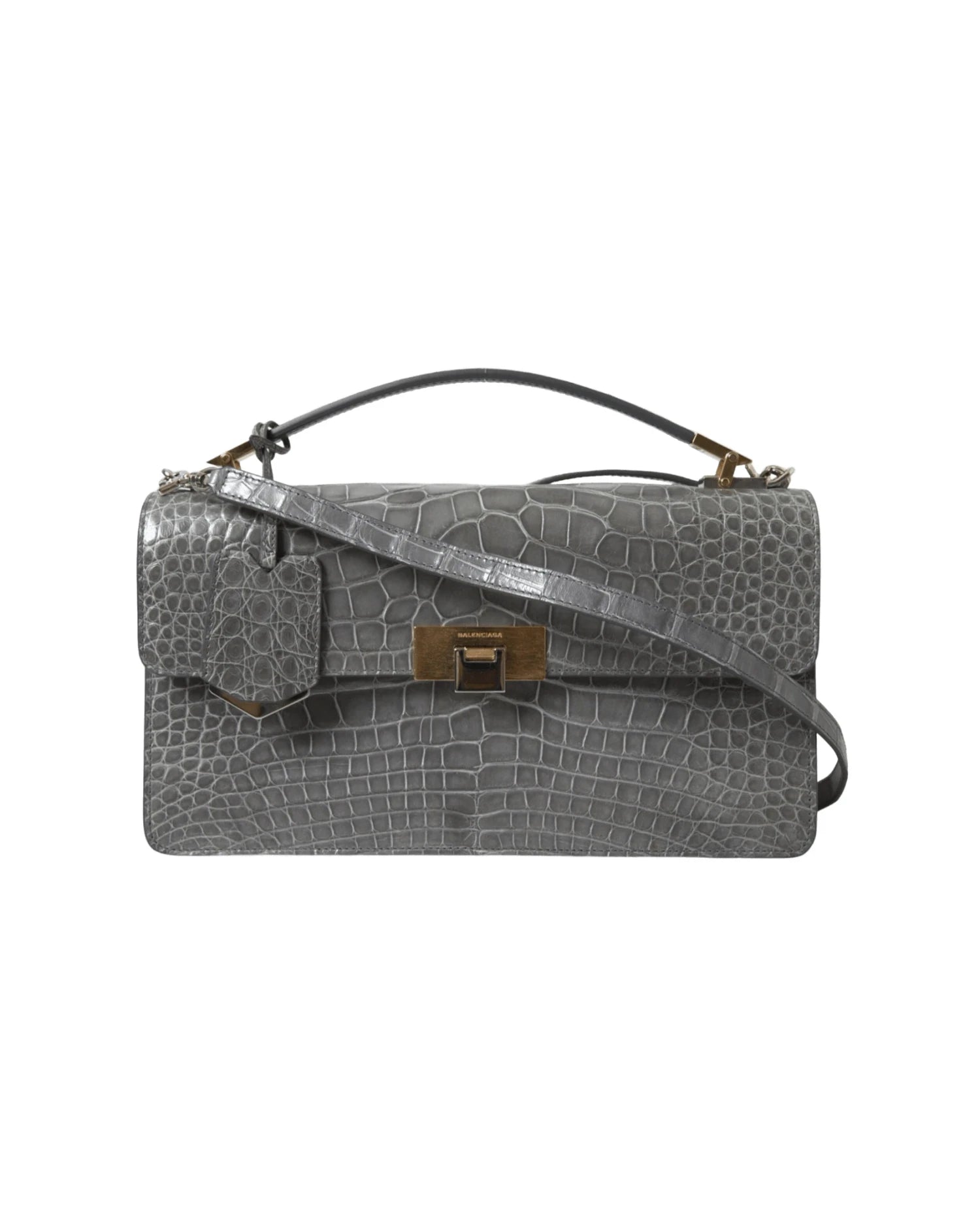 Balenciaga Alligator Leather Medium Shoulder Bag Glam Steals