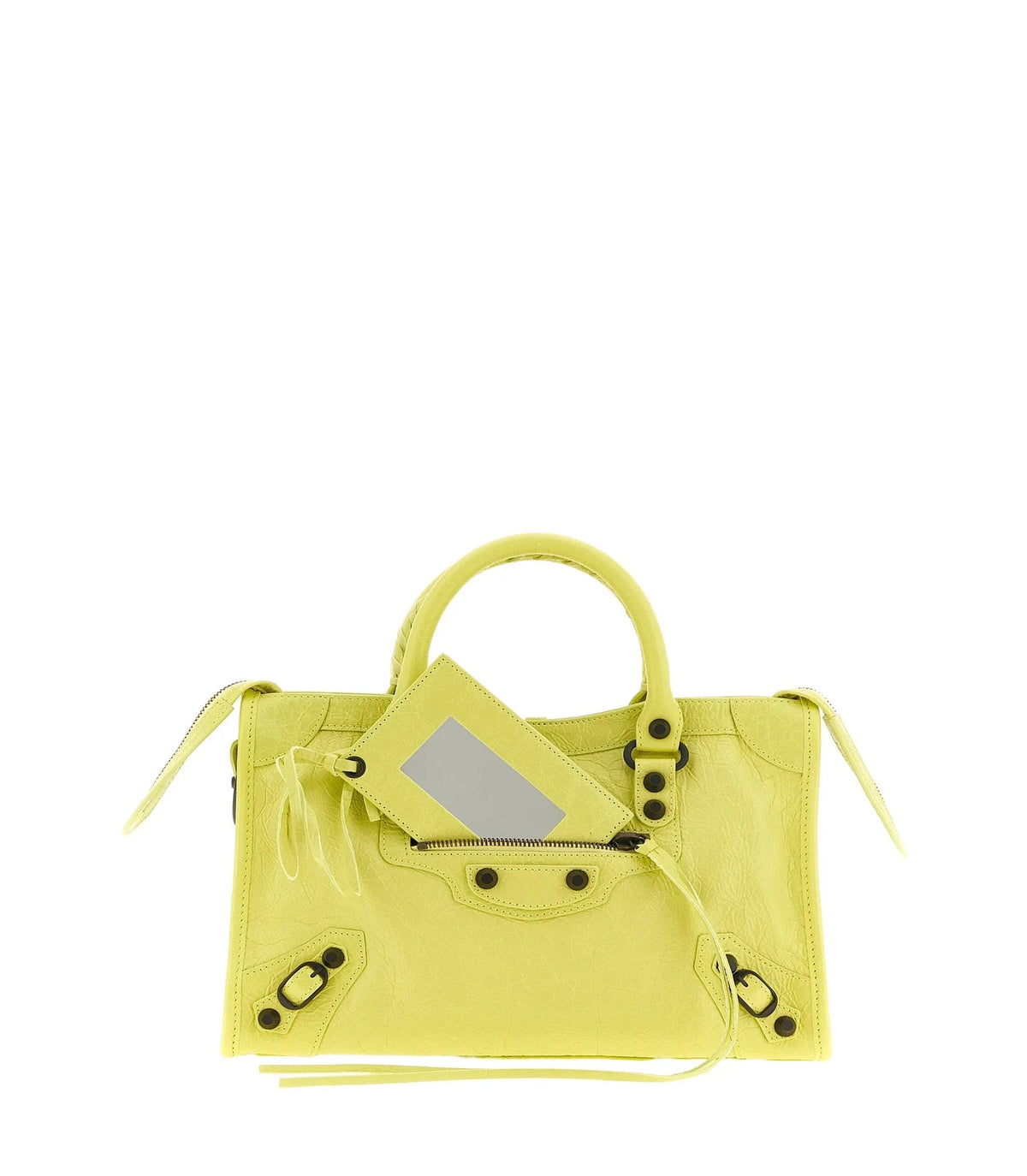 Balenciaga Satchel Bag in yellow, Lamb Leather