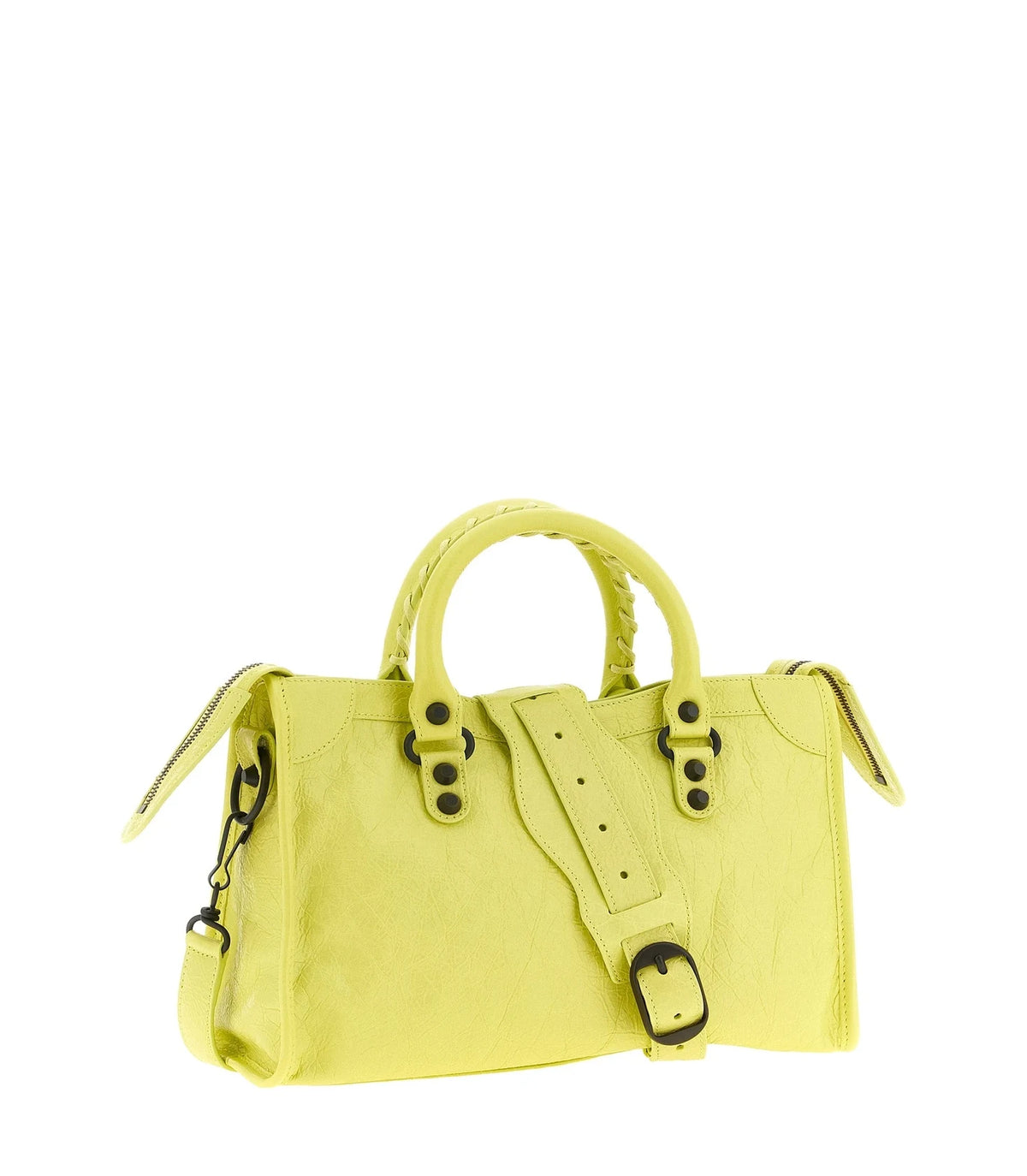Balenciaga Satchel Bag in yellow, Lamb Leather — view 2