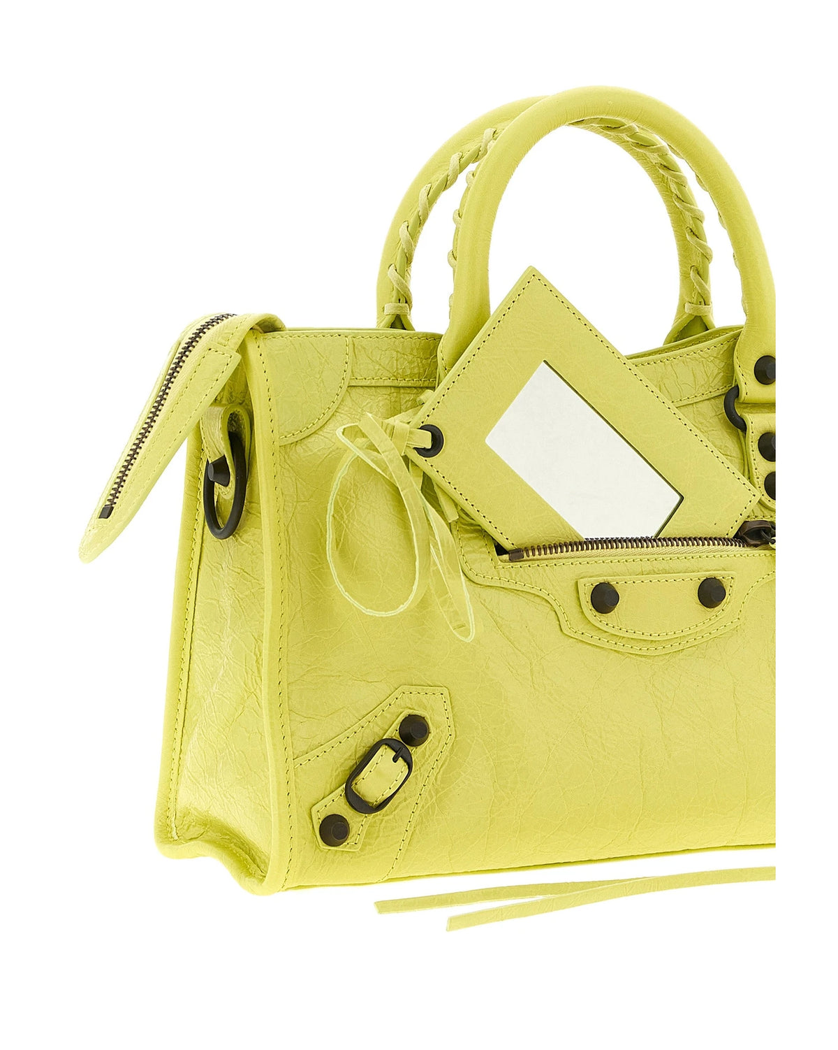 Balenciaga Satchel Bag in yellow, Lamb Leather — view 3