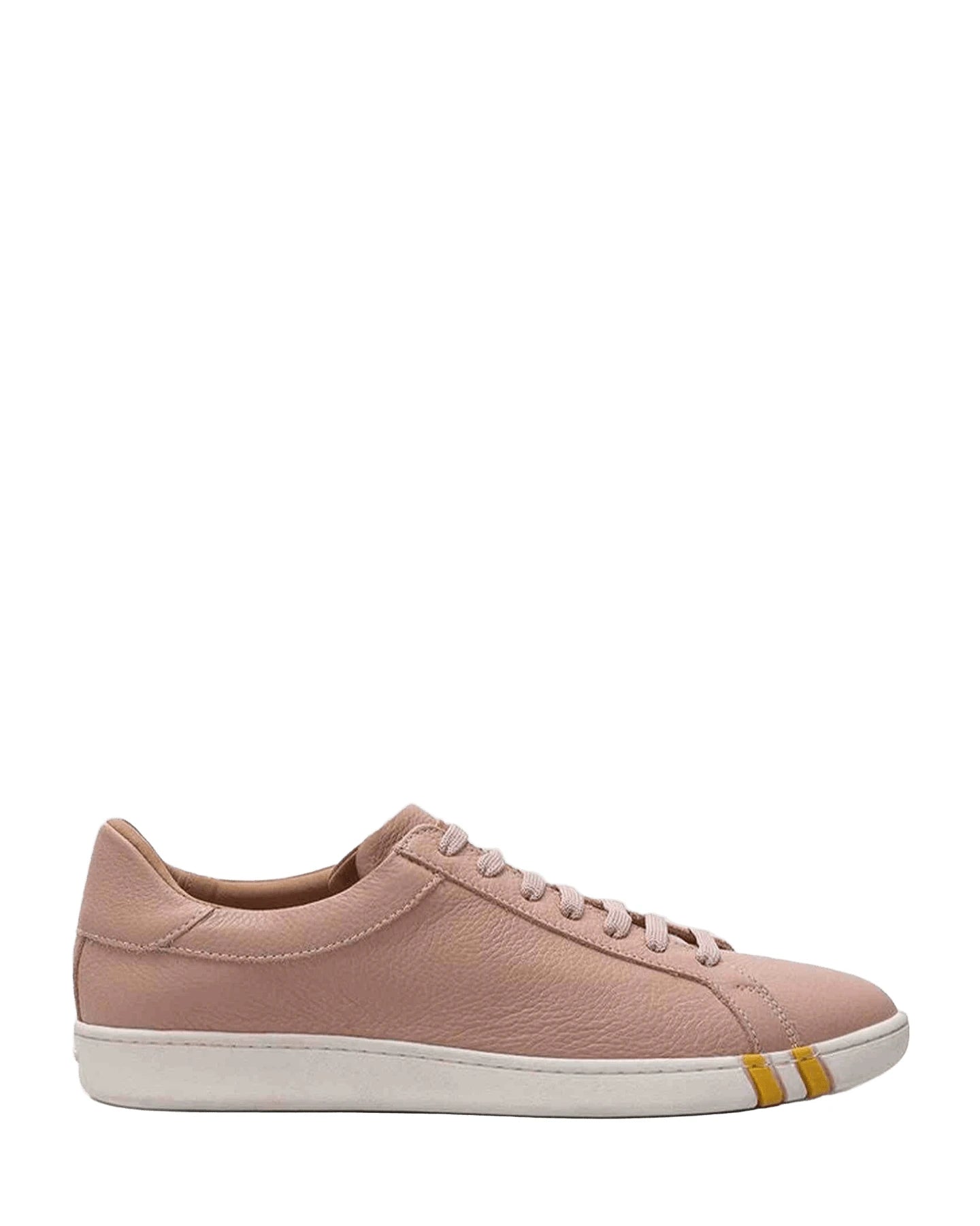 Bally Elegant Pink Cotton Leather Sneakers Sneakers