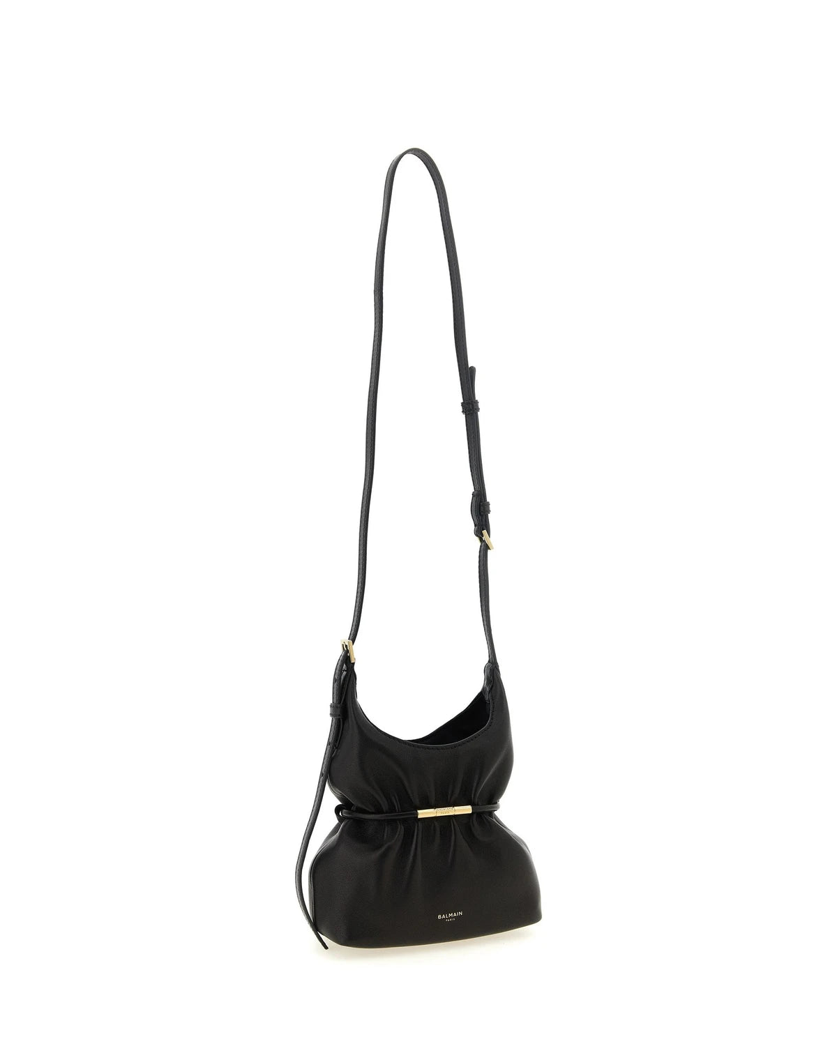 Balmain Hobo Bag in black, Lamb Leather — view 3