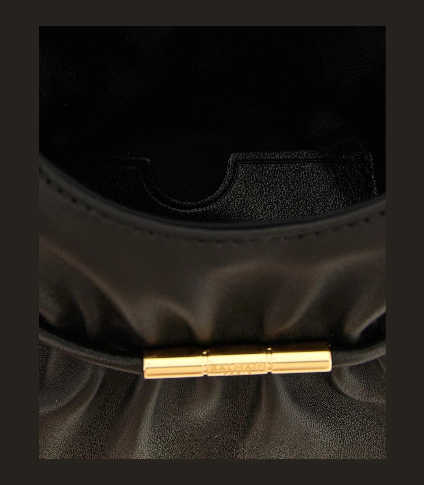 Balmain Hobo Bag in black, Lamb Leather — view 4