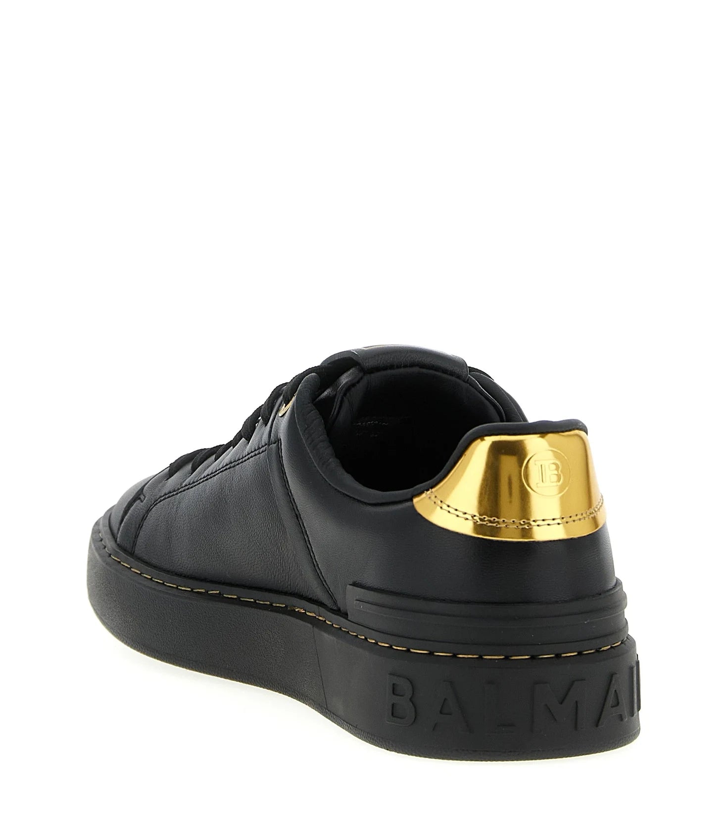 Balmain Sneakers in black, Lamb Leather — view 3