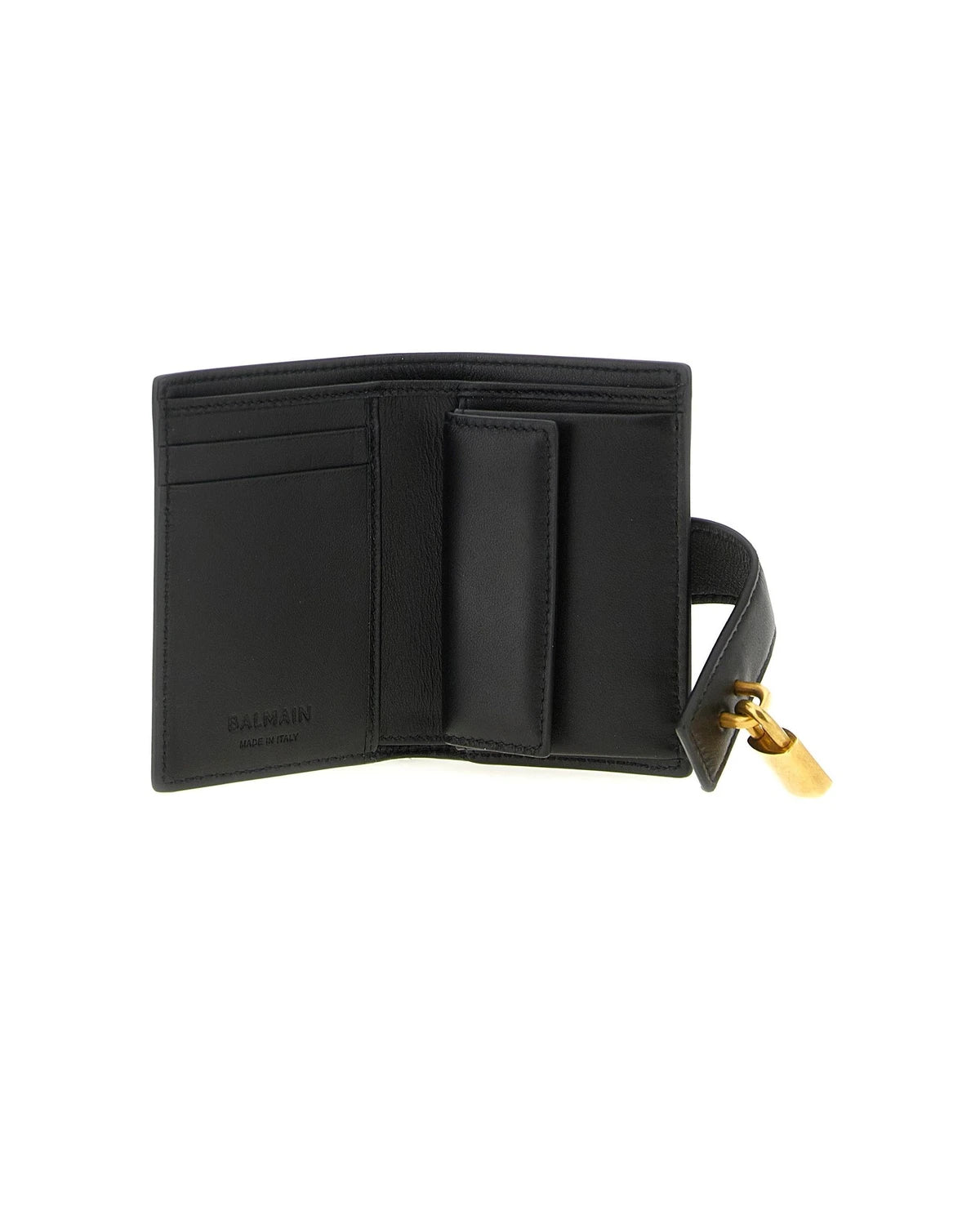 Balmain Wallet in black, Lamb Leather — view 3