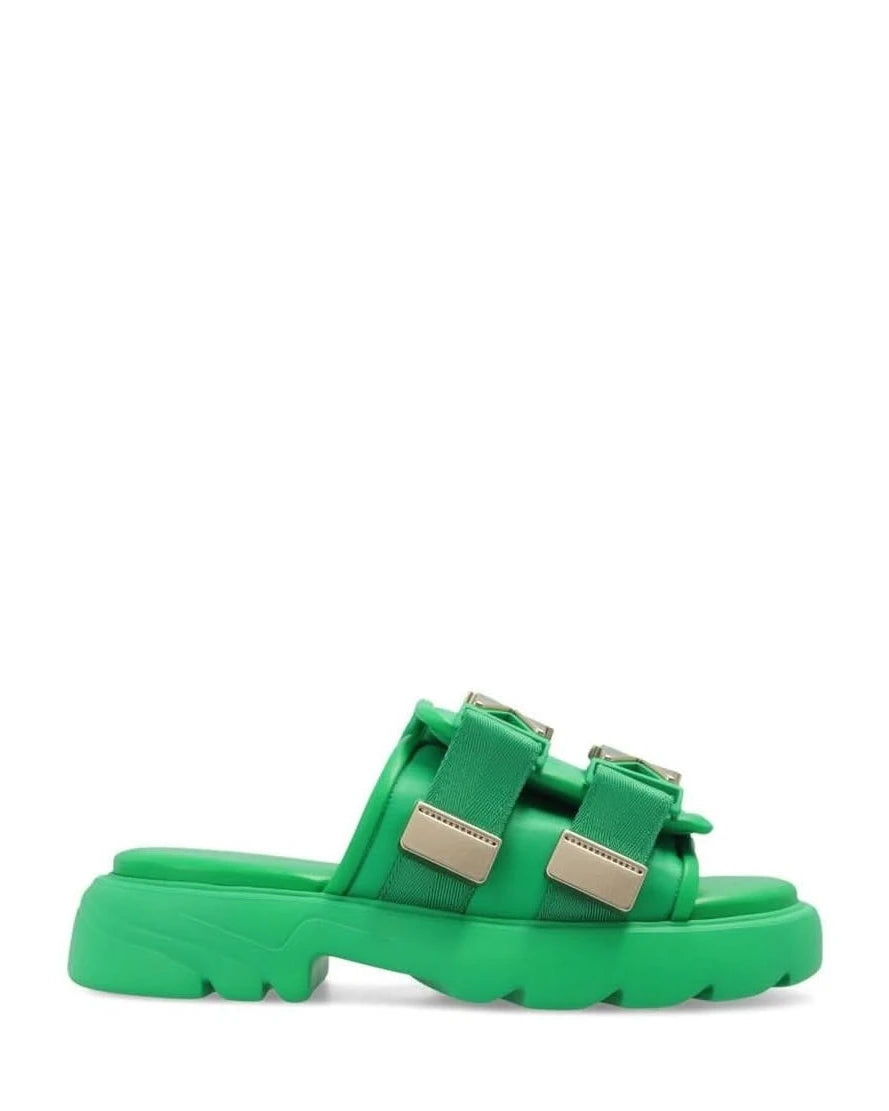 Bottega Veneta Nylon Slides Flats