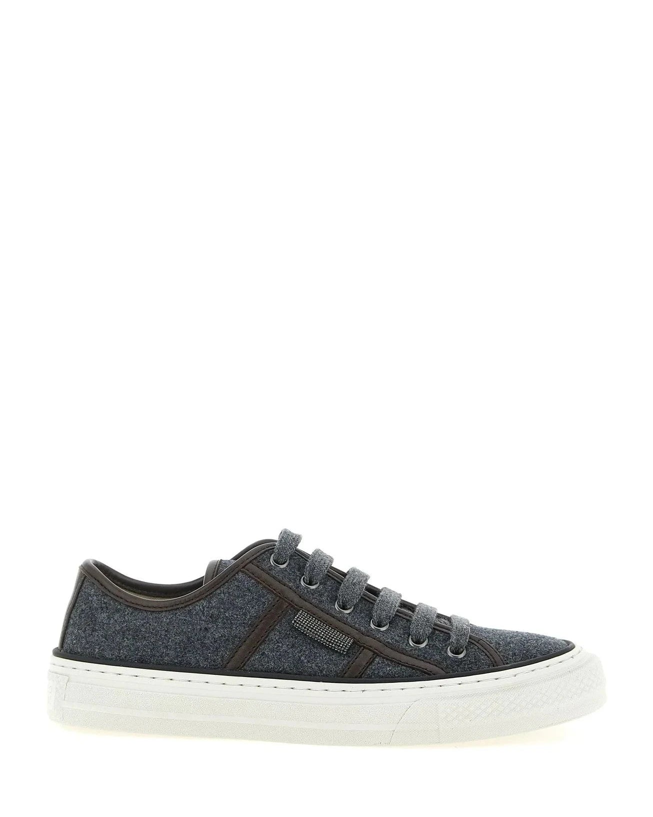 Brunello Cucinelli Sneakers in gray, Virgin Wool