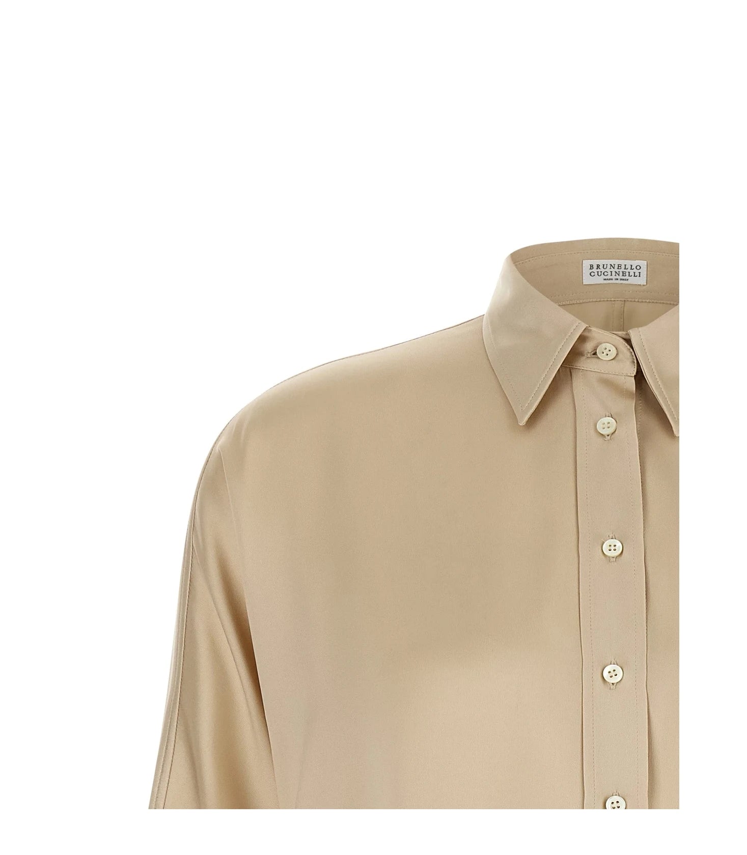 Brunello Cucinelli Blouse in beige, Silk — view 3