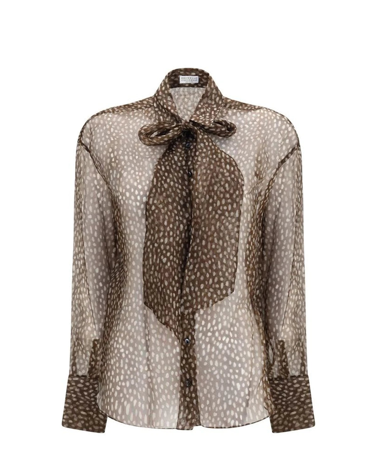 Brunello Cucinelli Blouse in brown, Silk