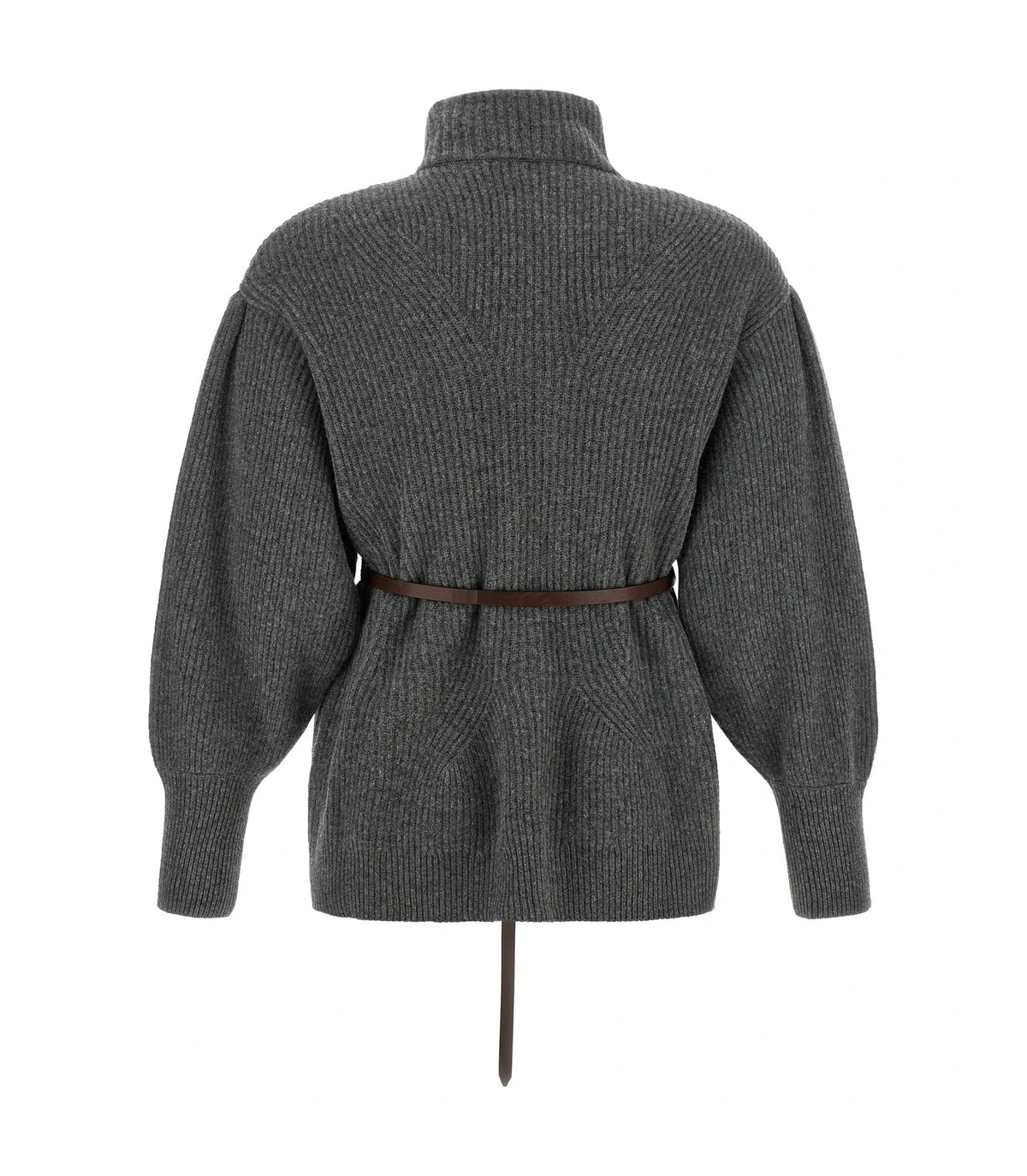 Brunello Cucinelli Cardigan in gray, Virgin Wool — view 2