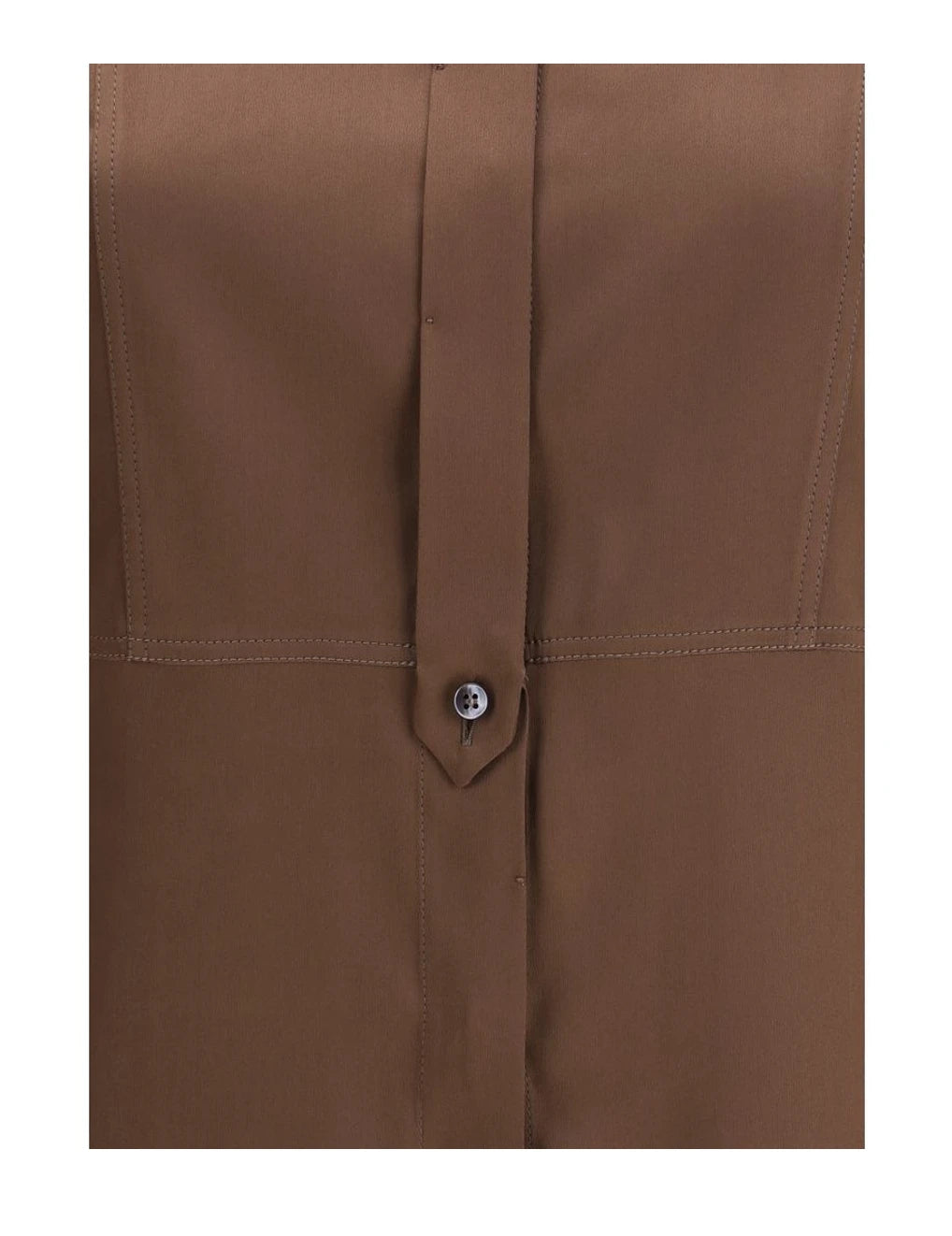 Brunello Cucinelli Dress Shirt in brown, Silk — view 3
