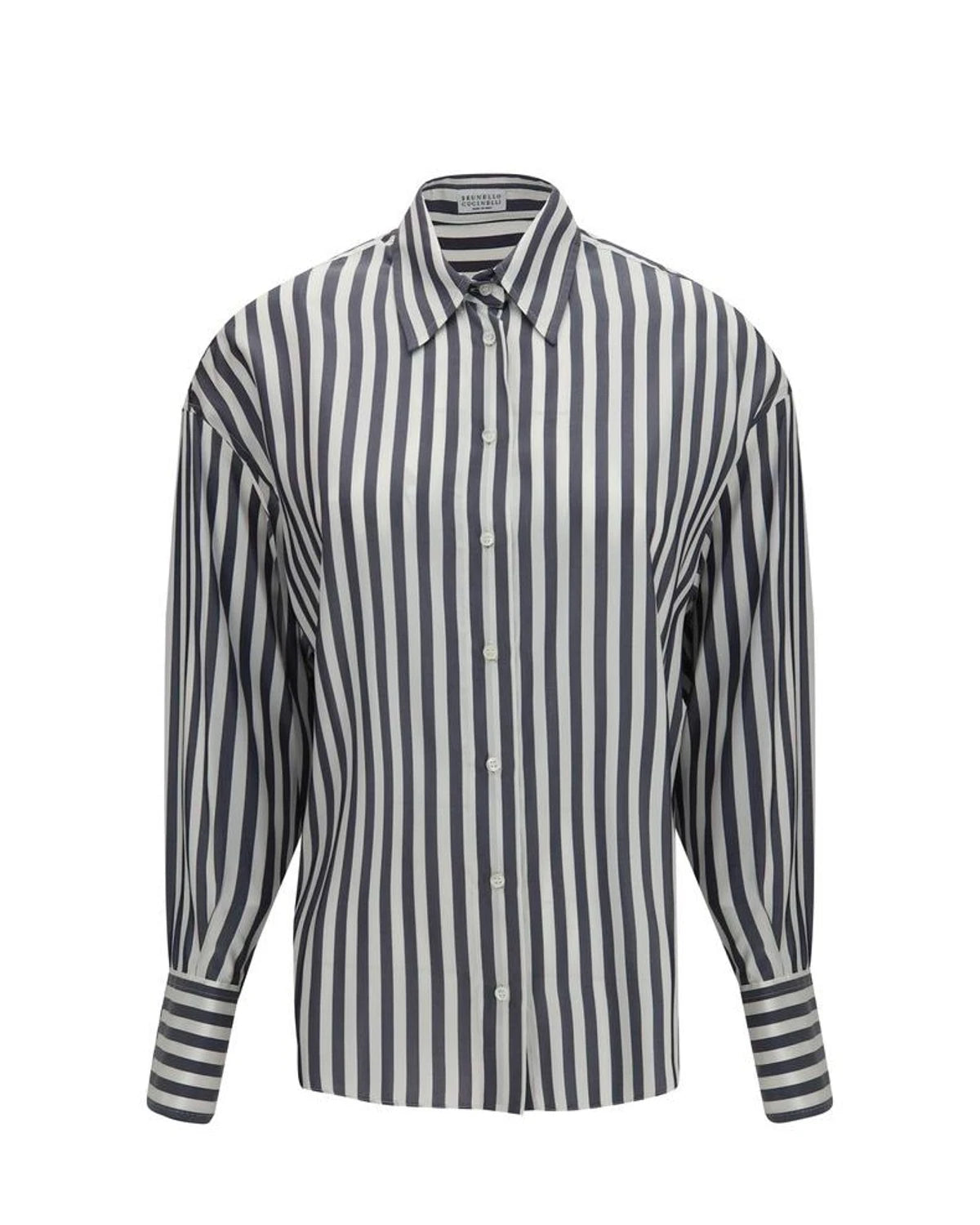 Brunello Cucinelli Dress Shirt in multicolor, Silk