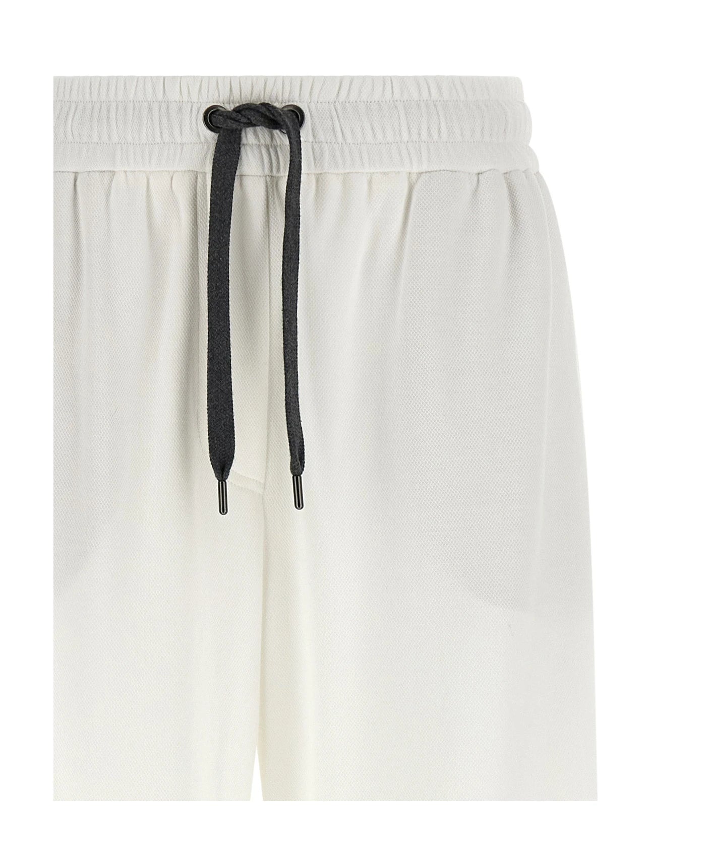 Brunello Cucinelli Jogger in white, Cotton — view 3
