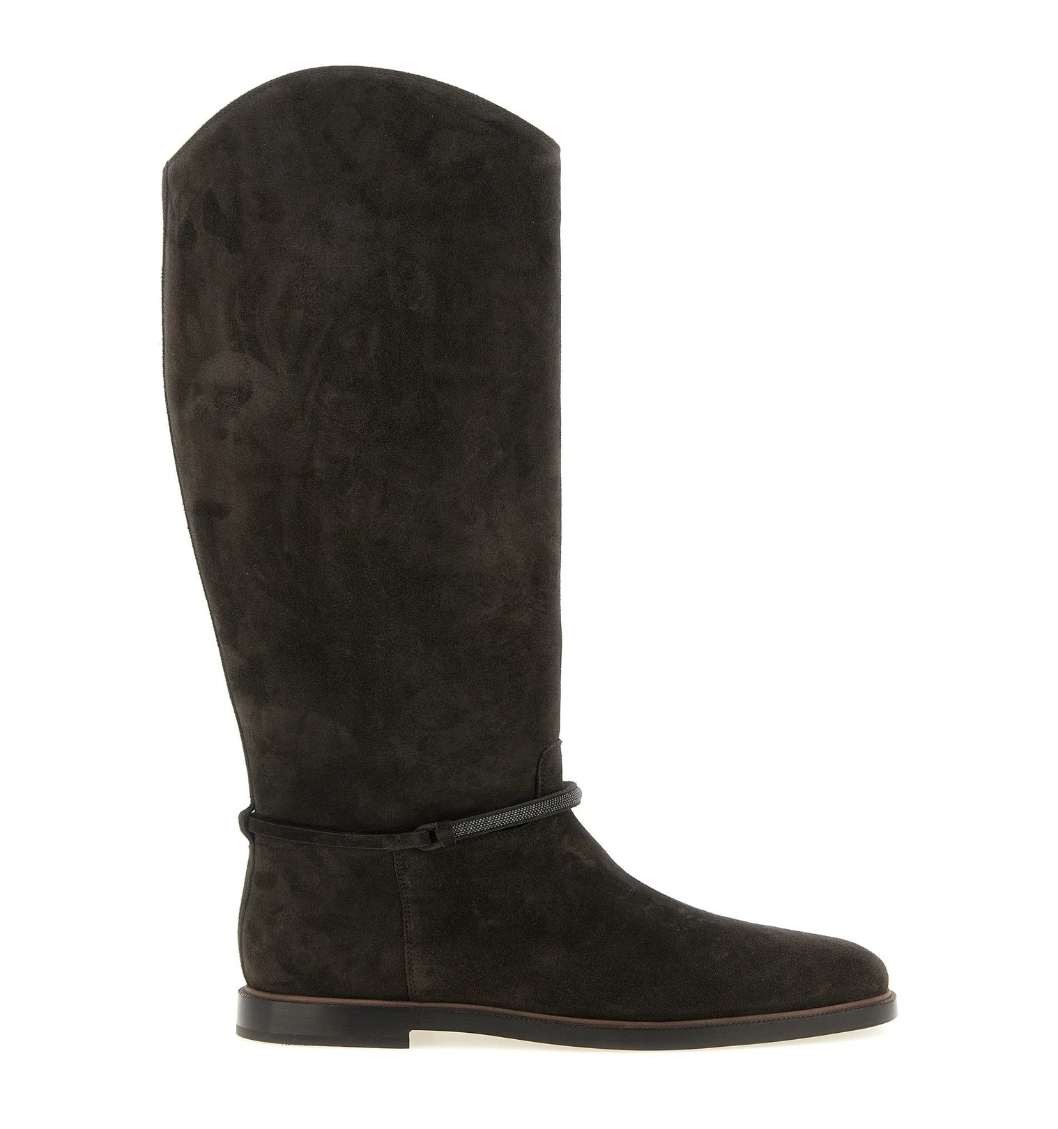 Brunello Cucinelli Knee High Boots in black, Calfskin Leather