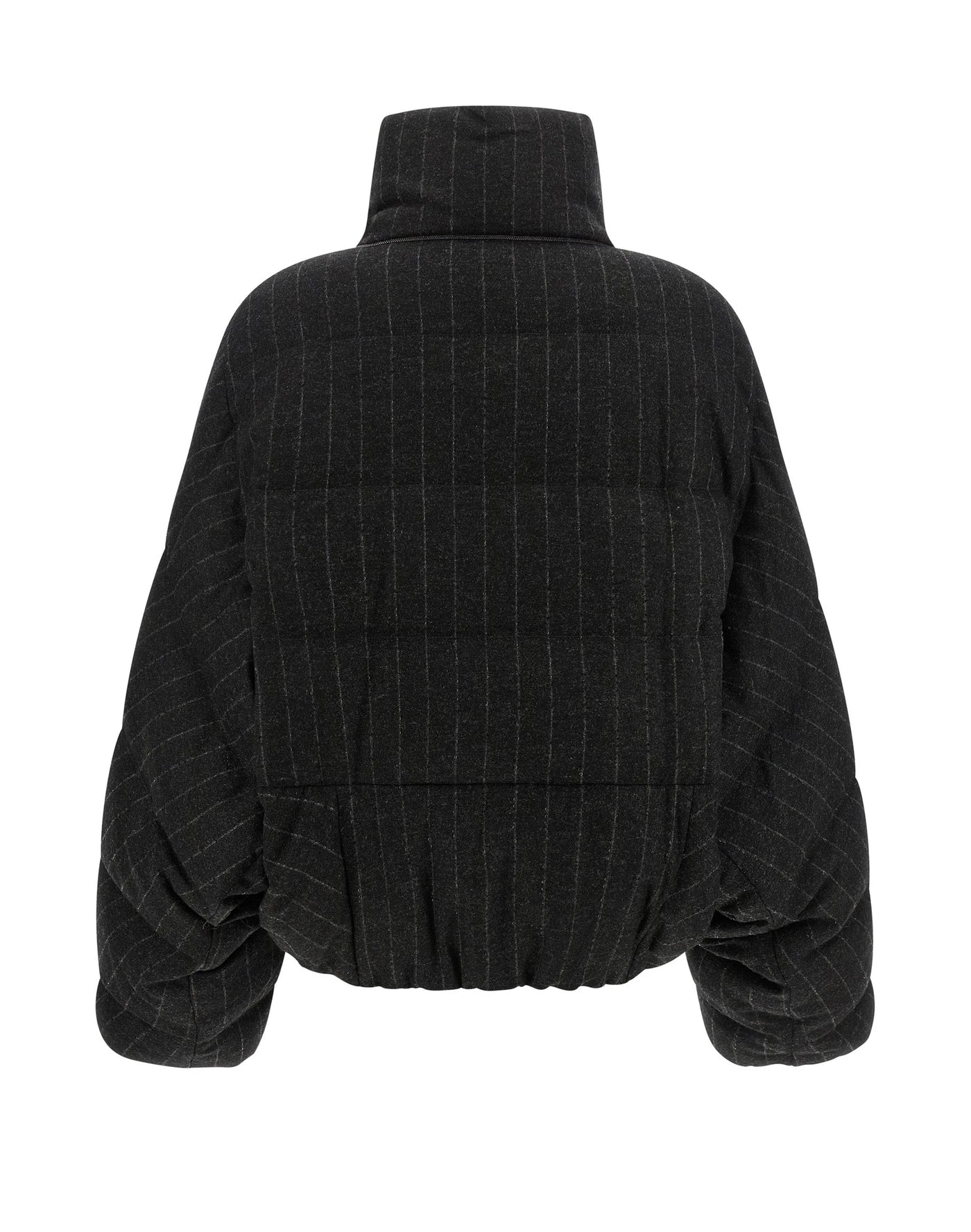 Brunello Cucinelli Puffer Jacket in gray, Virgin Wool — view 2