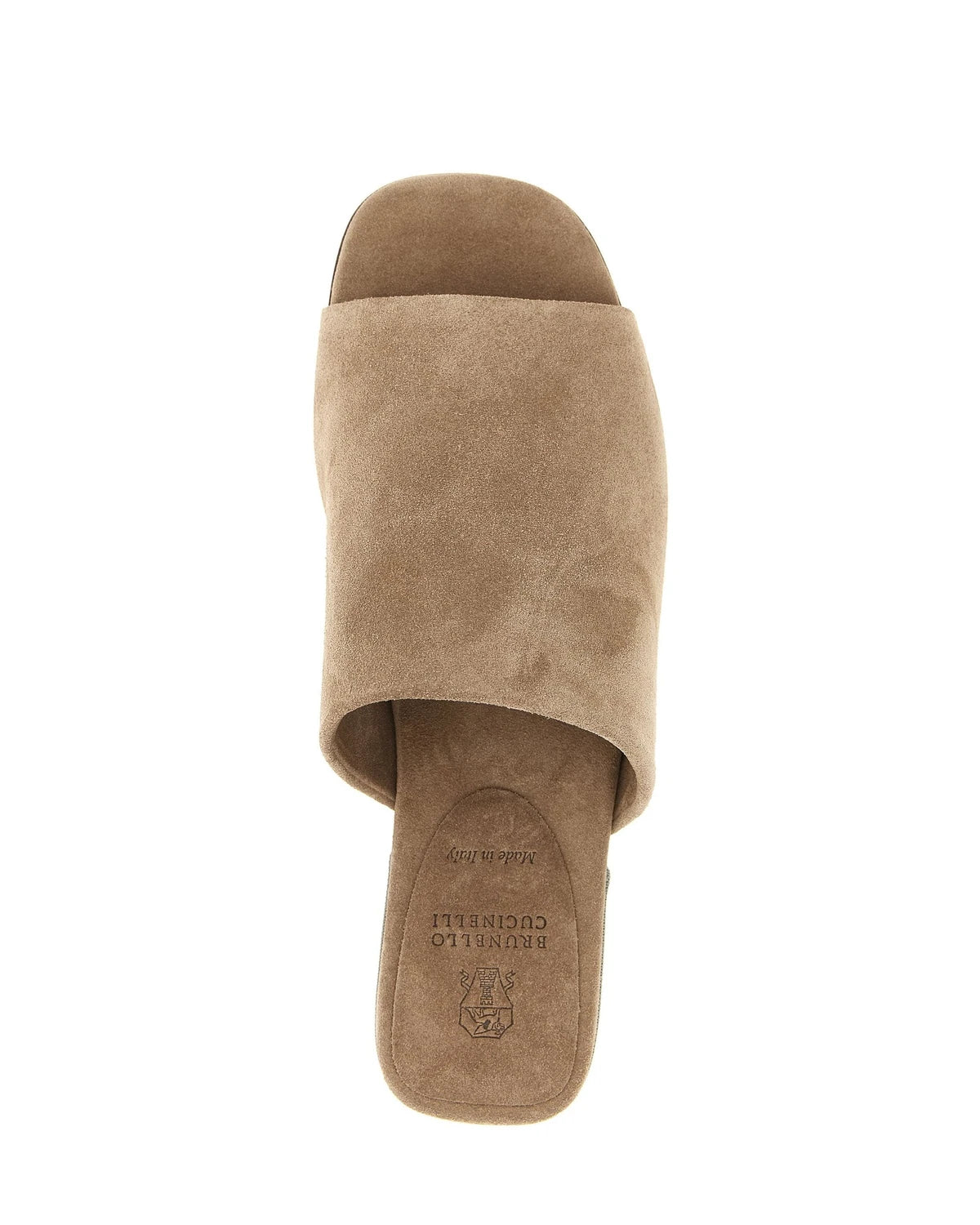 Brunello Cucinelli Slides in brown, Calfskin Leather — view 4