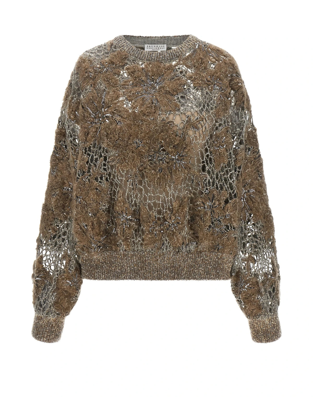 Brunello Cucinelli Sweater in beige, Mohair Wool