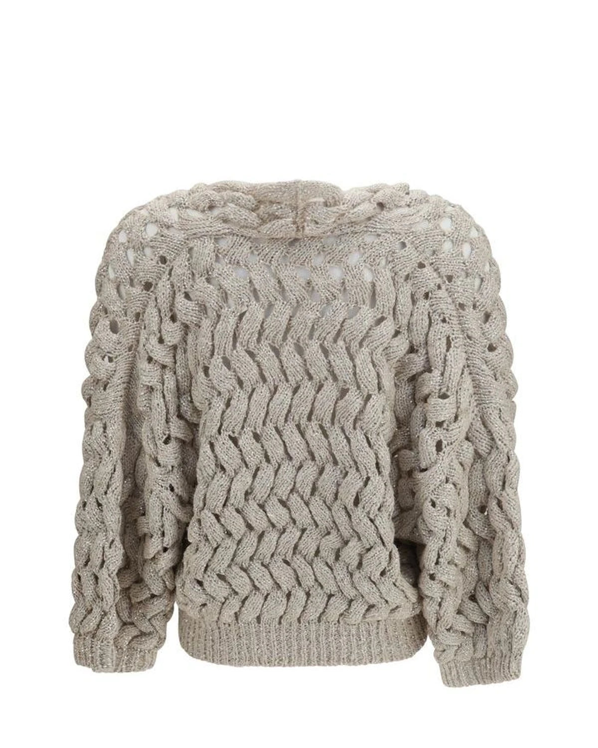 Brunello Cucinelli Sweater in beige, Silk — view 2