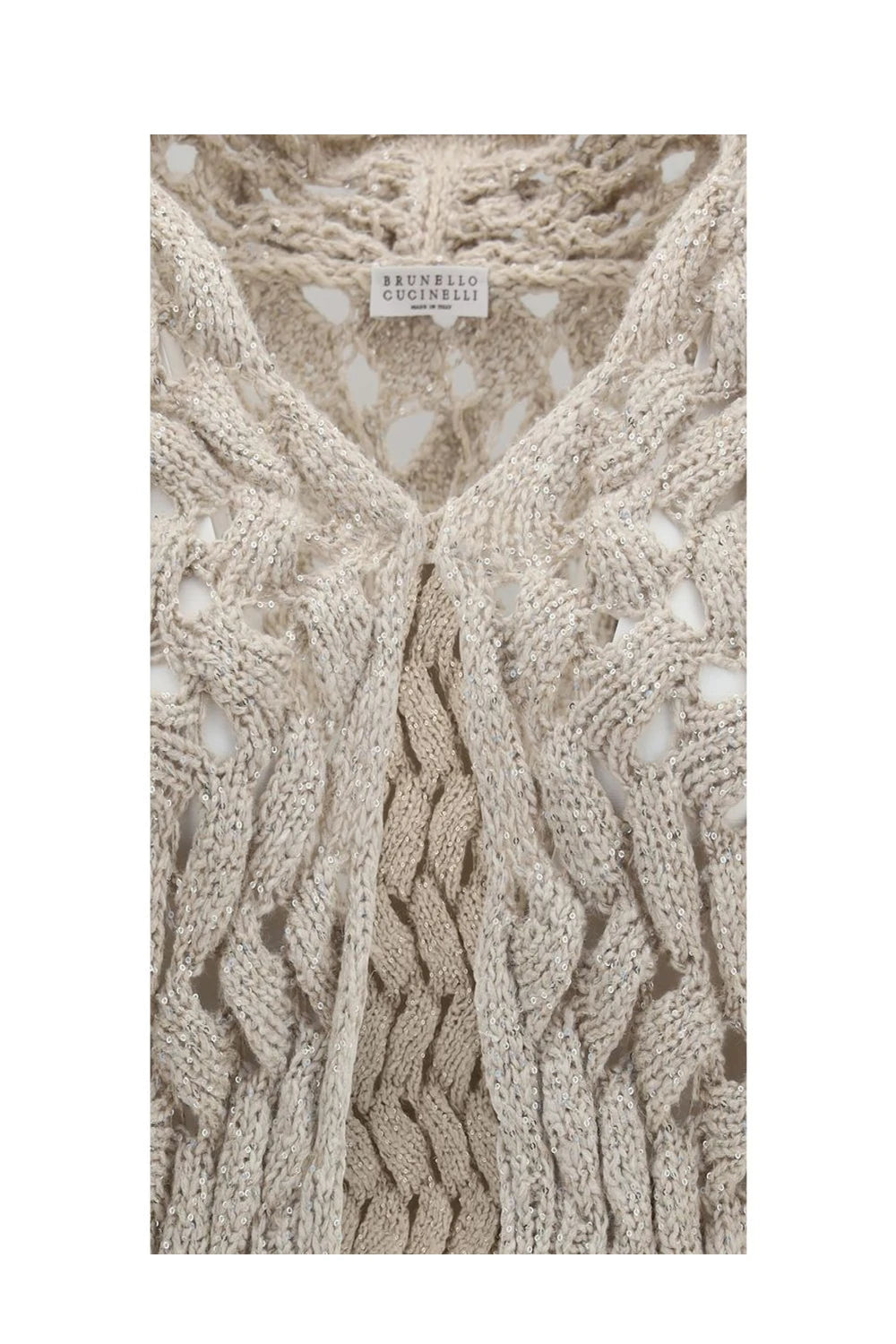 Brunello Cucinelli Sweater in beige, Silk — view 3