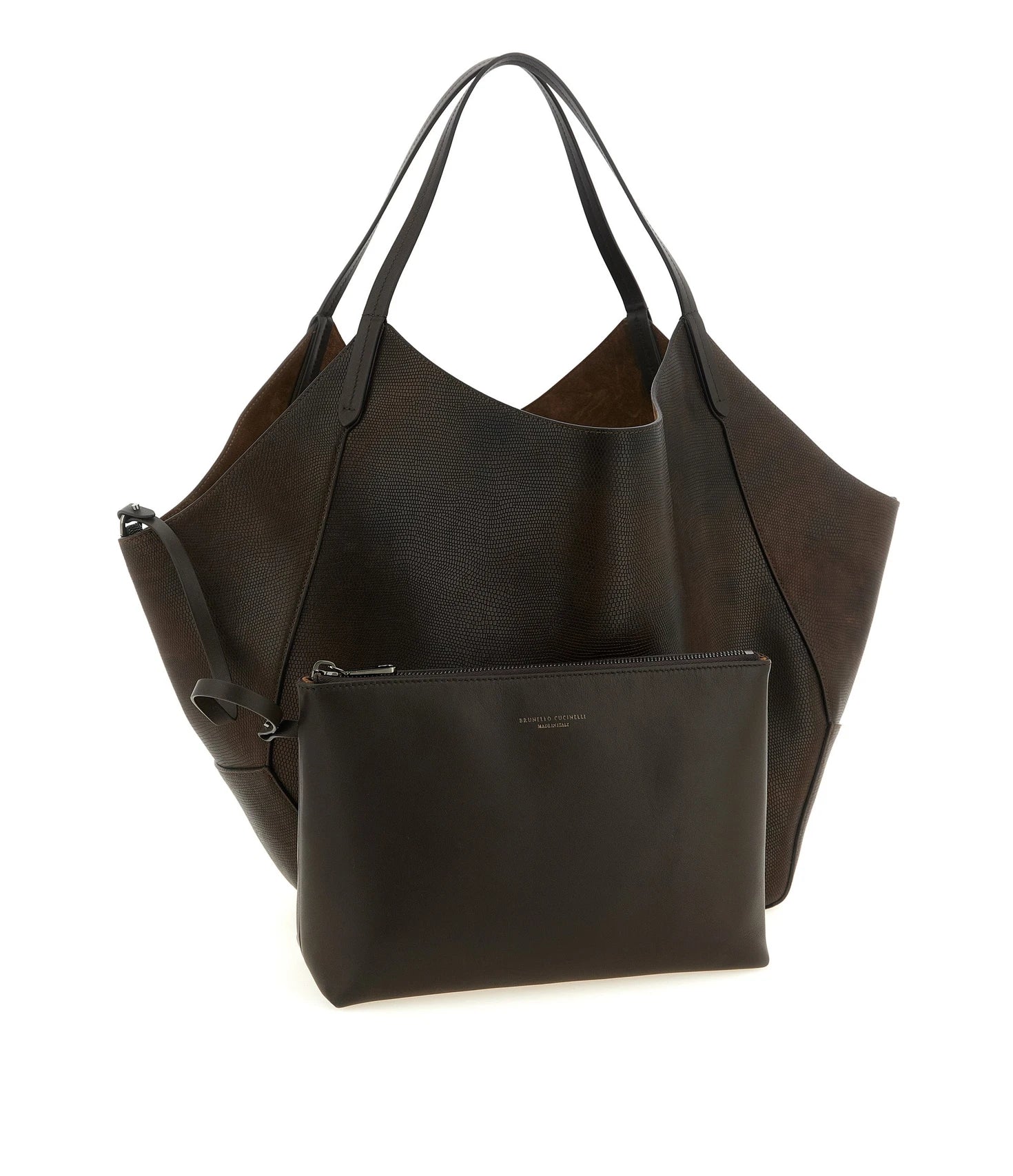 Brunello Cucinelli Tote Bag in brown, Calfskin Leather — view 3