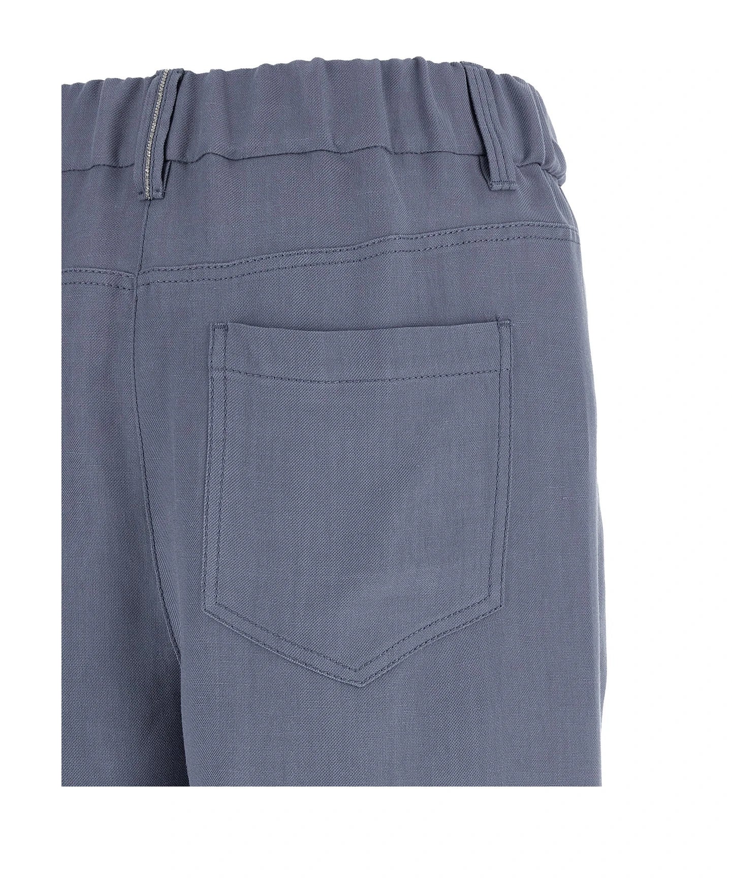 Brunello Cucinelli Trouser in blue, Viscose — view 4
