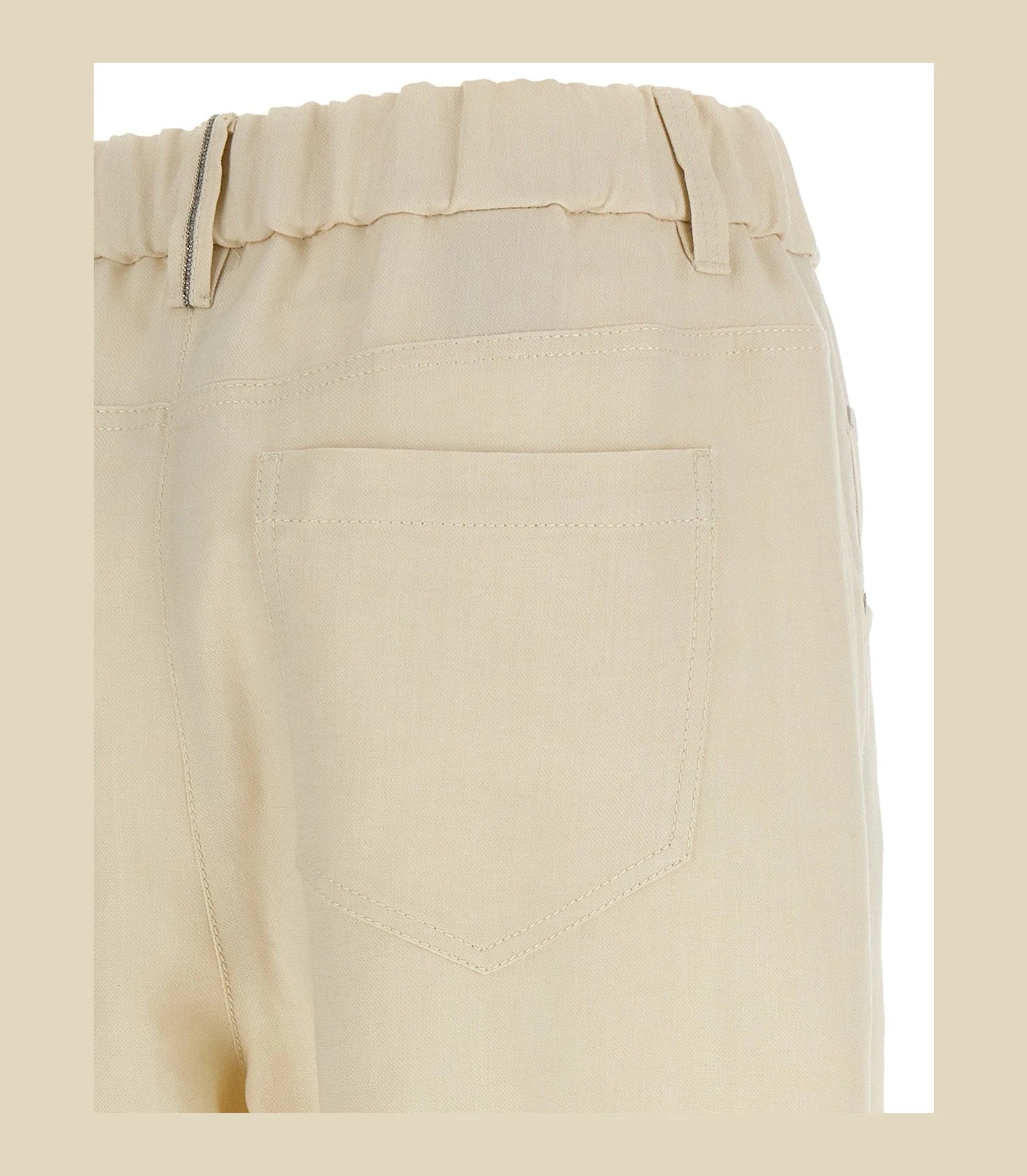 Brunello Cucinelli Trouser in white, Viscose — view 4
