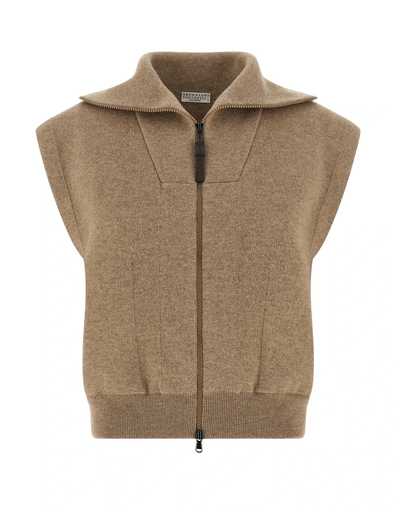 Brunello Cucinelli Vest in beige, Cashmere