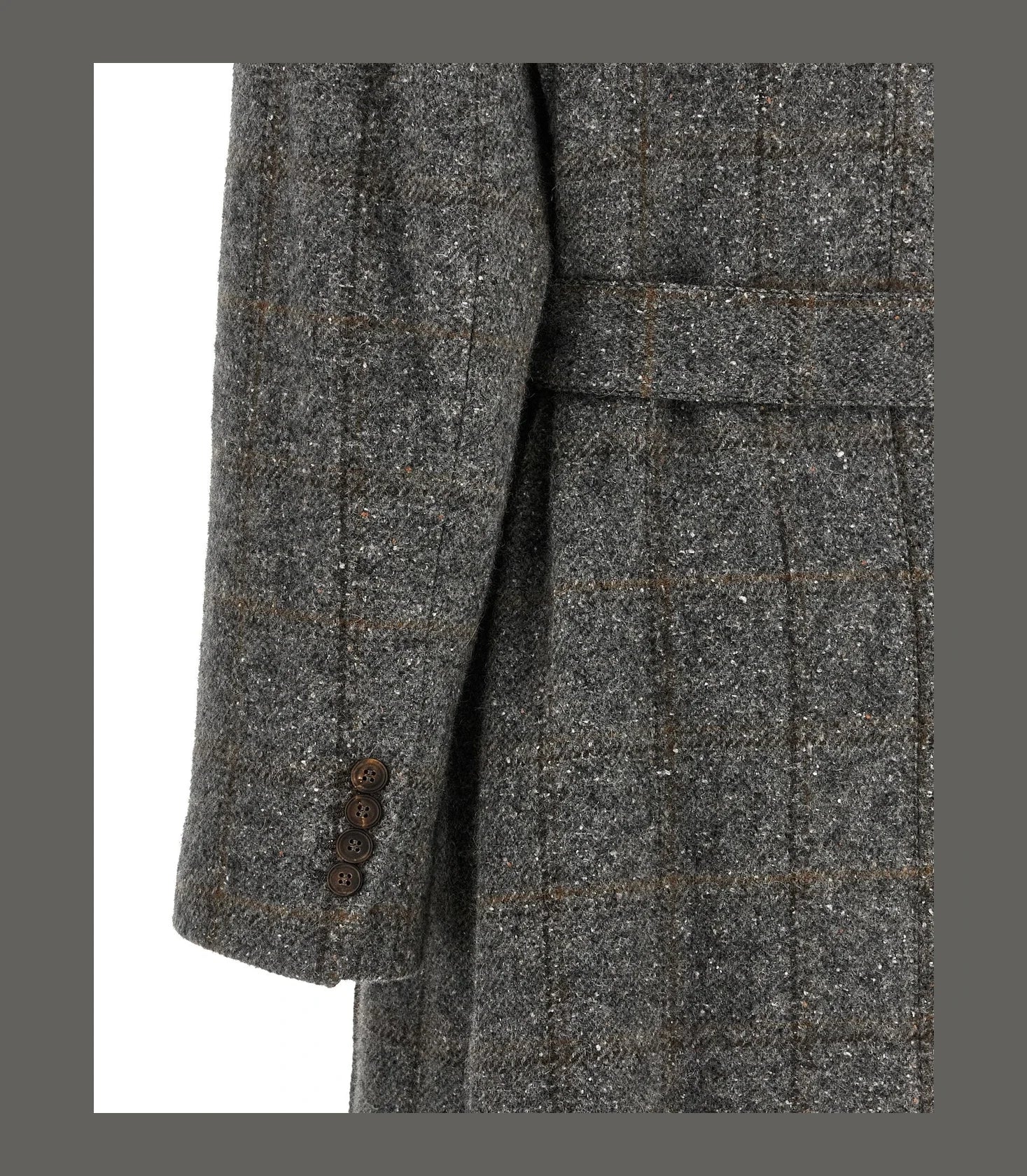 Brunello Cucinelli Wrap Coat in gray — view 4