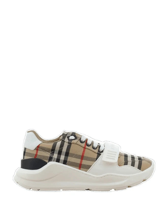 Burberry Beige Cotton Athletic Sneakers Sneakers