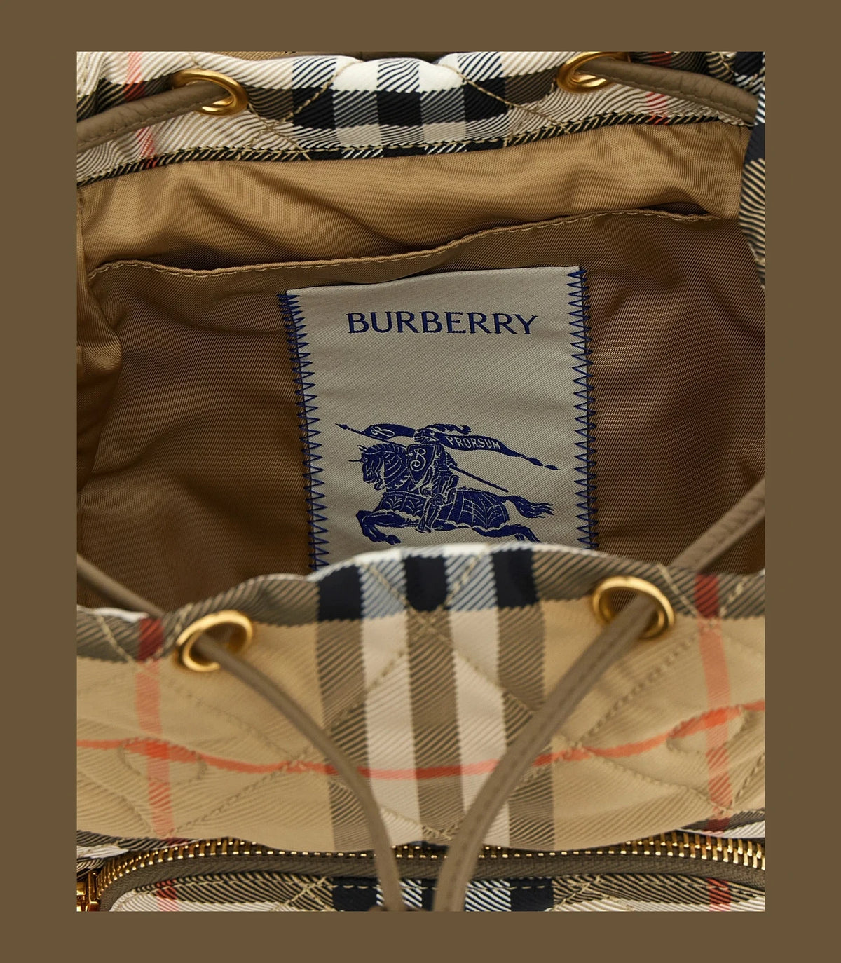 Burberry Backpack Handbag in beige, Polyamide — view 4