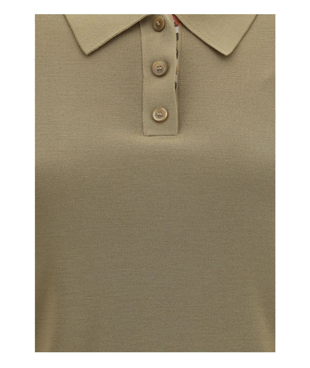 Burberry Henley Shirt in beige, Merino Wool — view 3