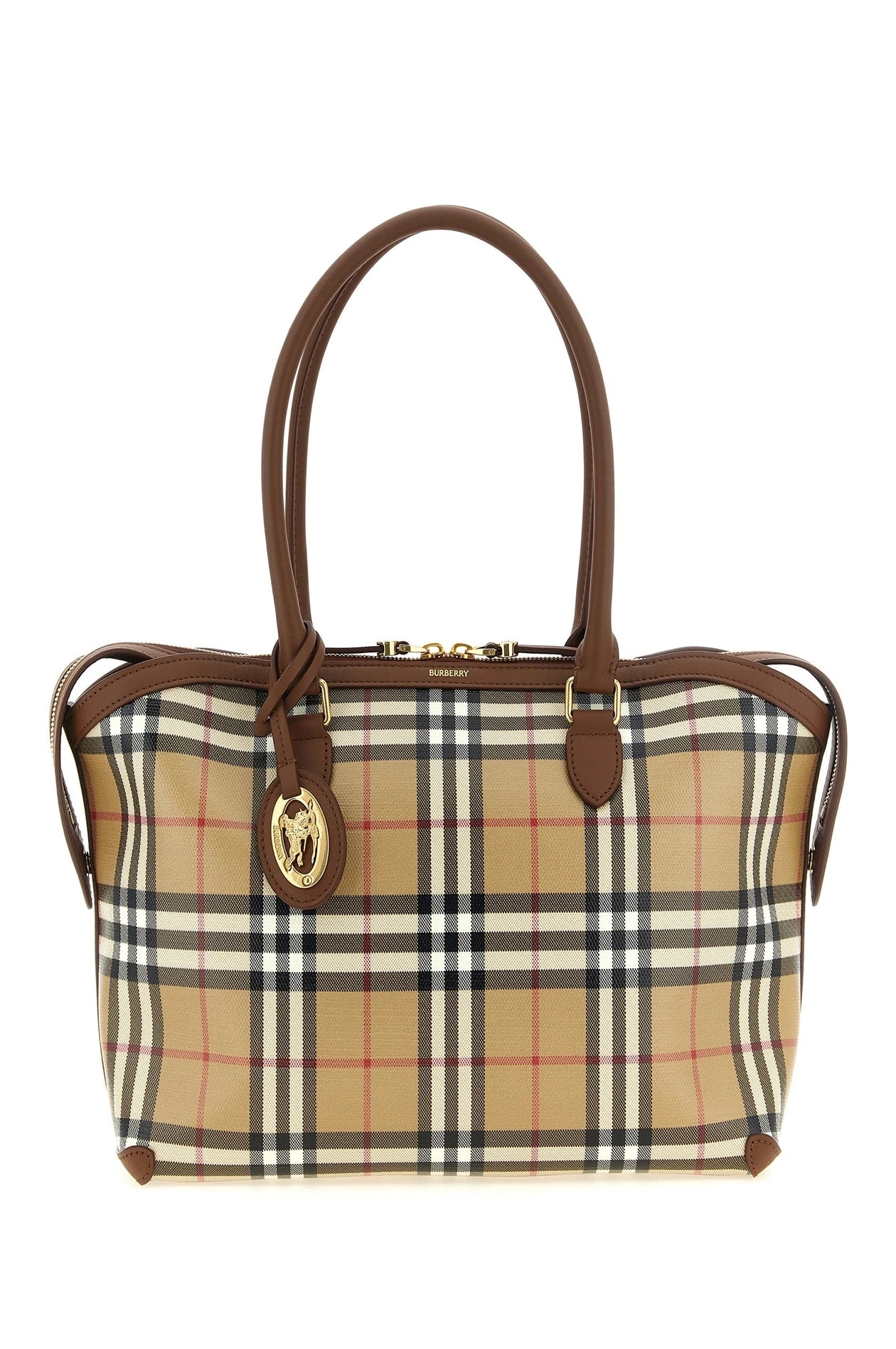 Burberry Satchel Bag in beige, Cotton
