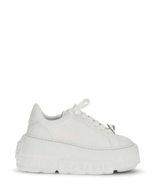 Casadei White Rubber Platform Sneakers