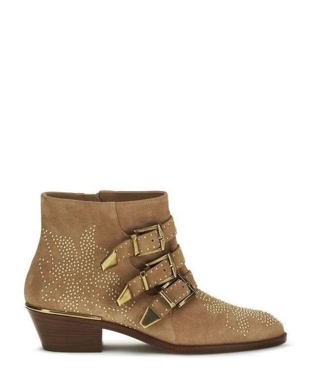 Chloé Beige Ankle Boots Glam Steals