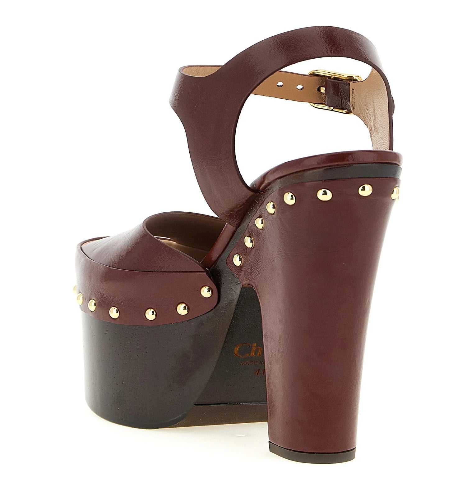 Chloé Sandals in red, Lamb Leather — view 3