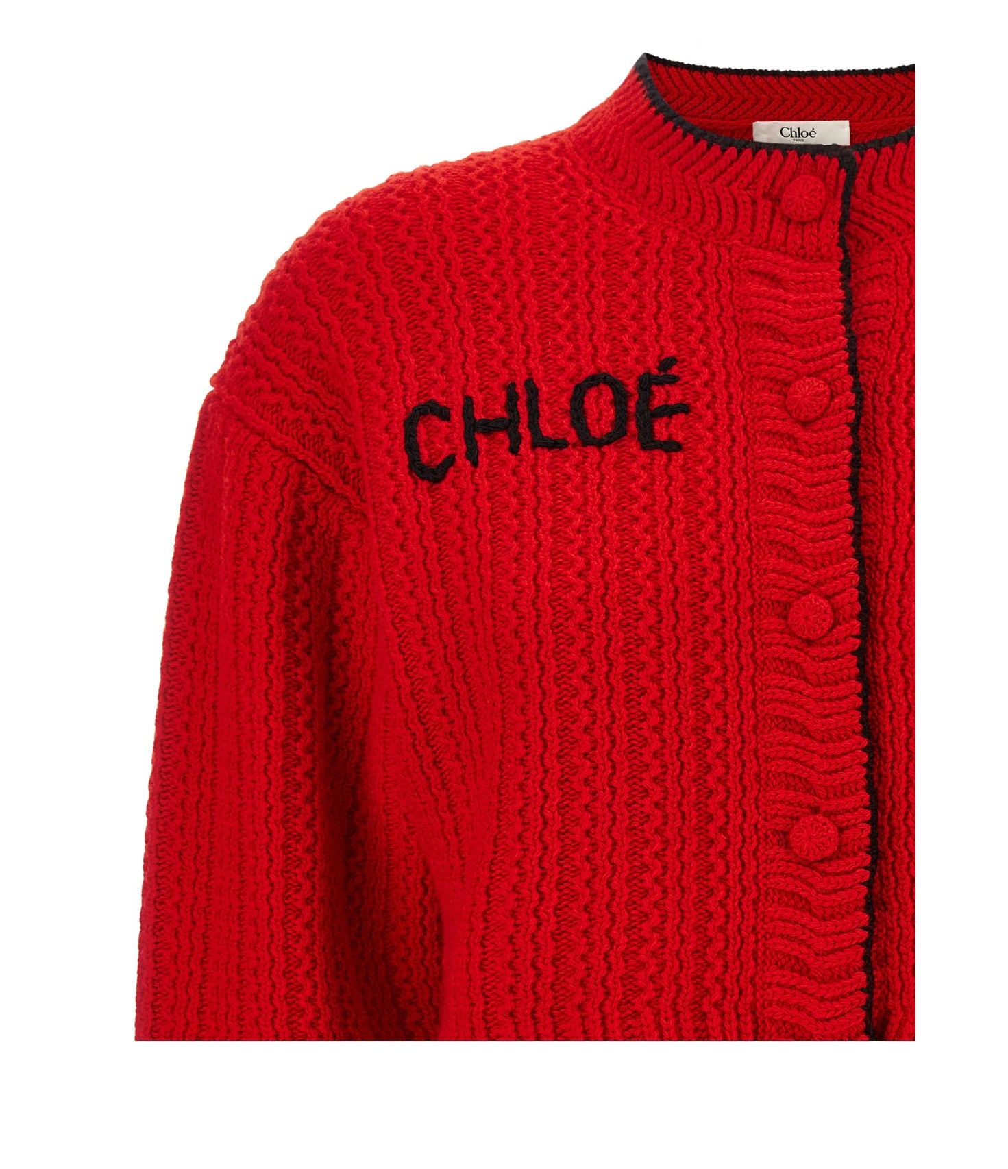 Chloé Sweater in red, Wool — view 3