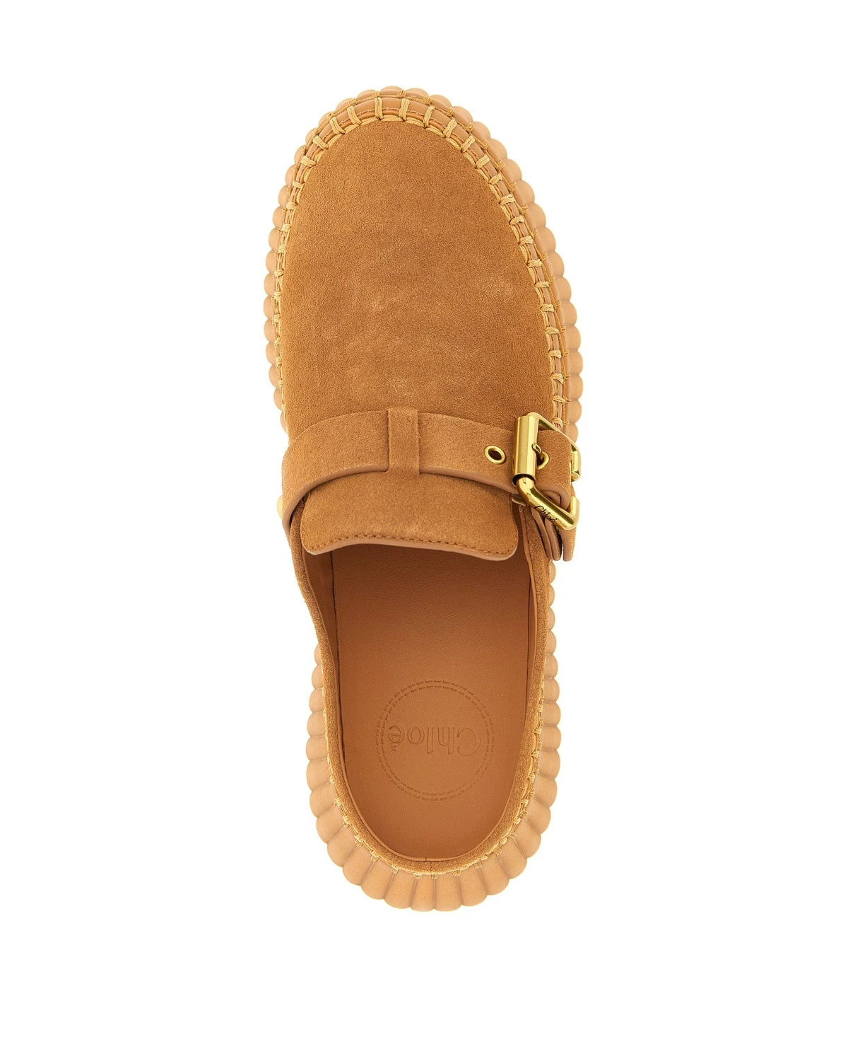 Chloé Wedges in beige, Calfskin Leather — view 4