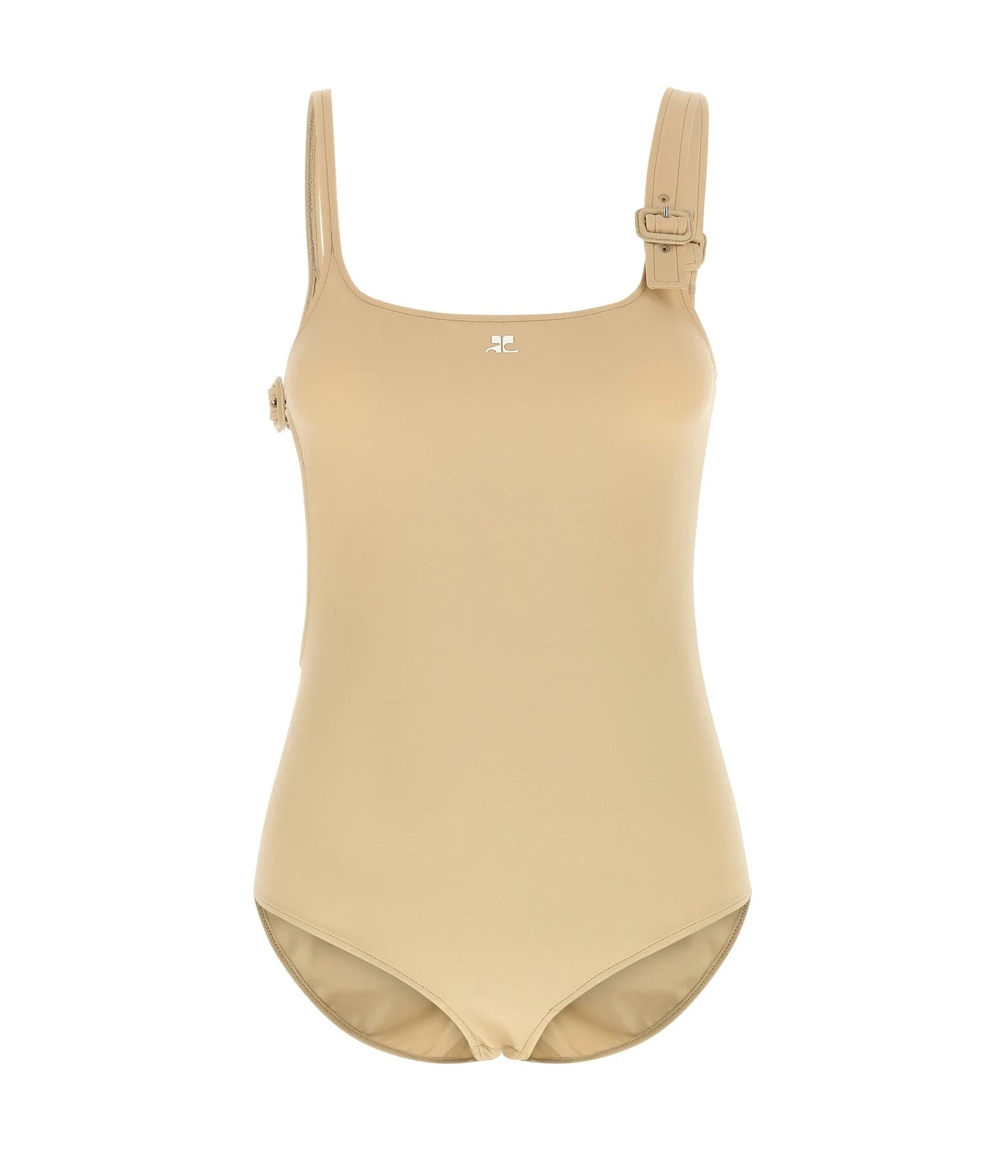 Courrèges Bodysuit in beige, Polyamide