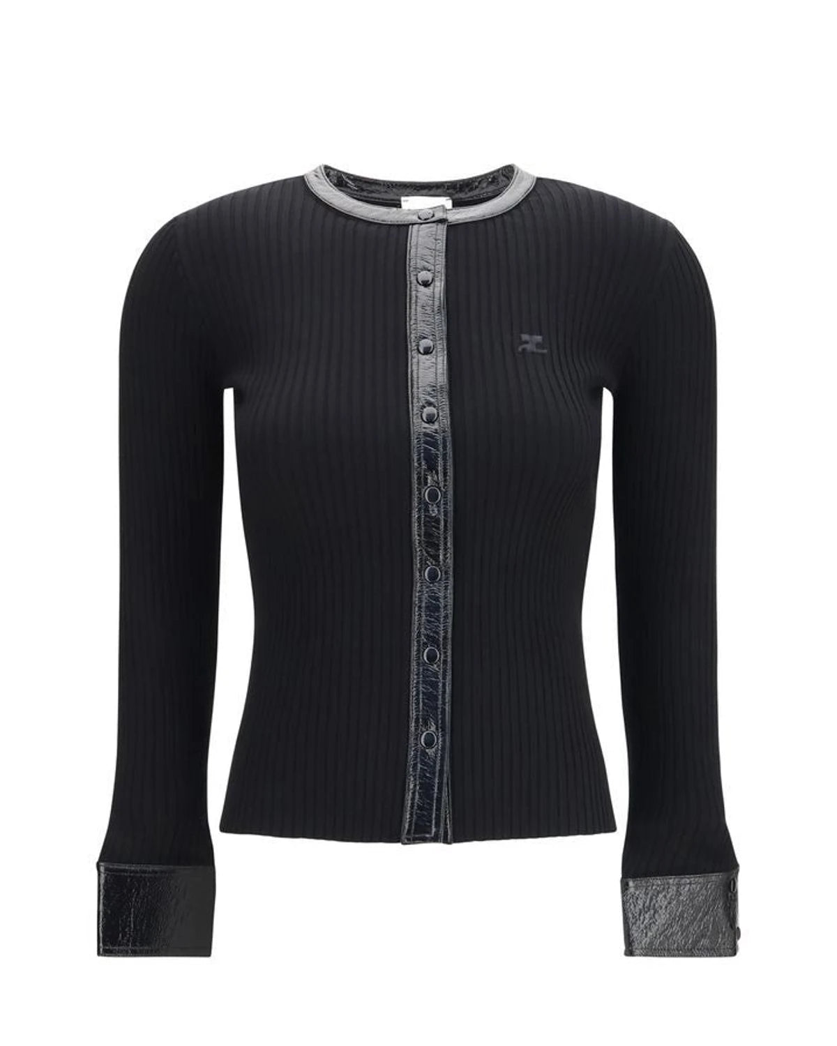 Courrèges Cardigan in black, Viscose