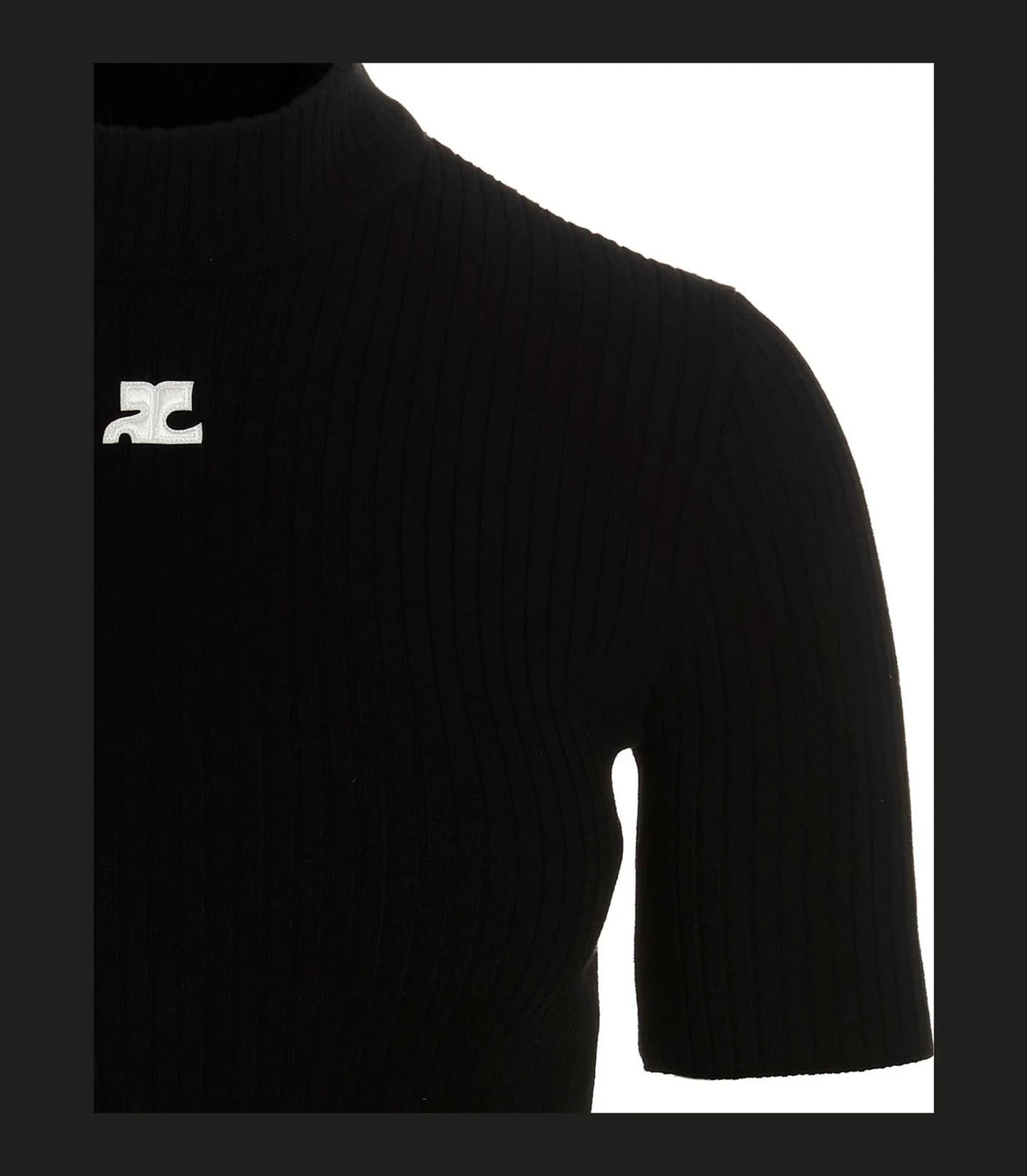 Courrèges Sweater in black, Viscose — view 3