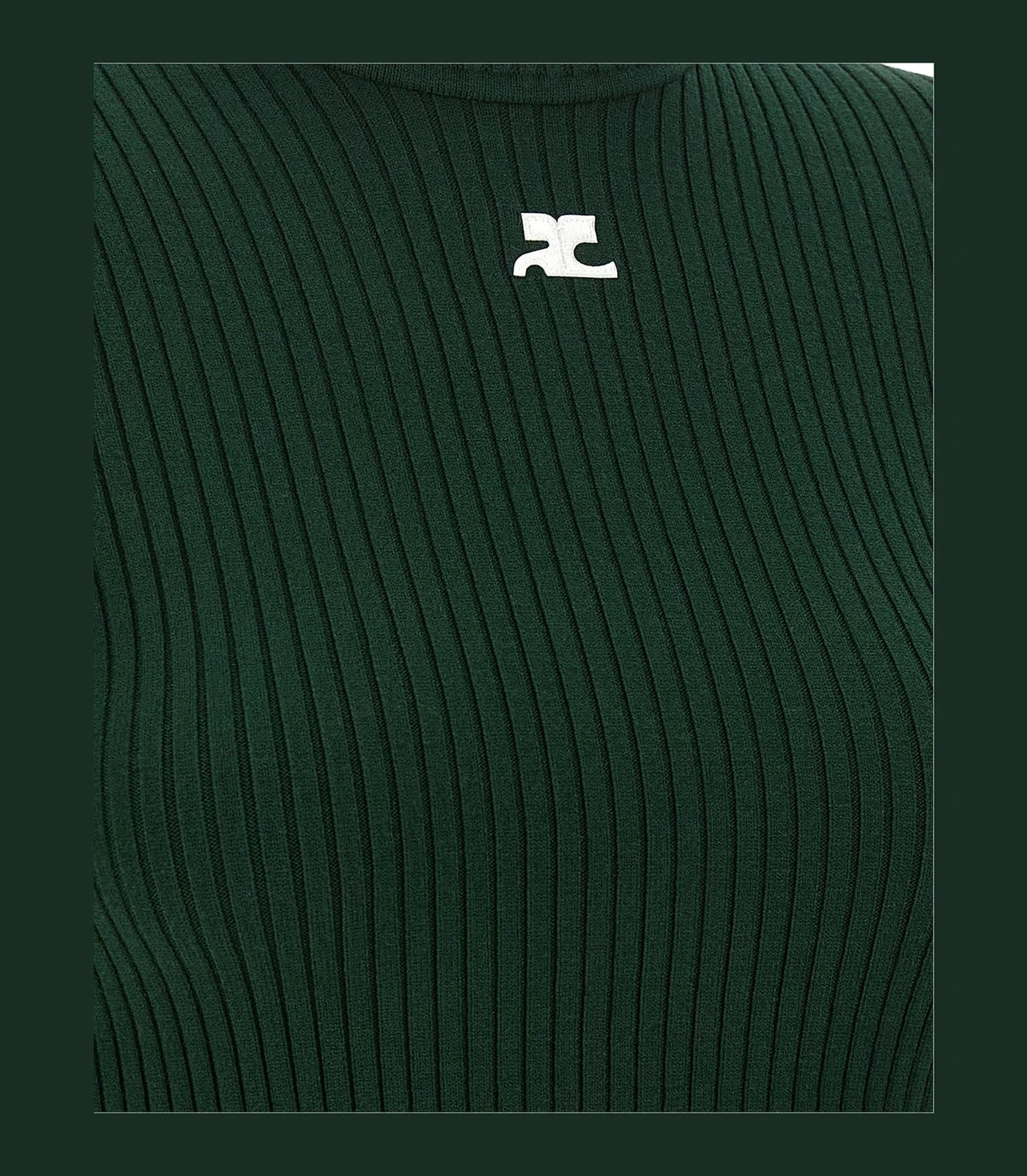 Courrèges Sweater in green, Viscose — view 4