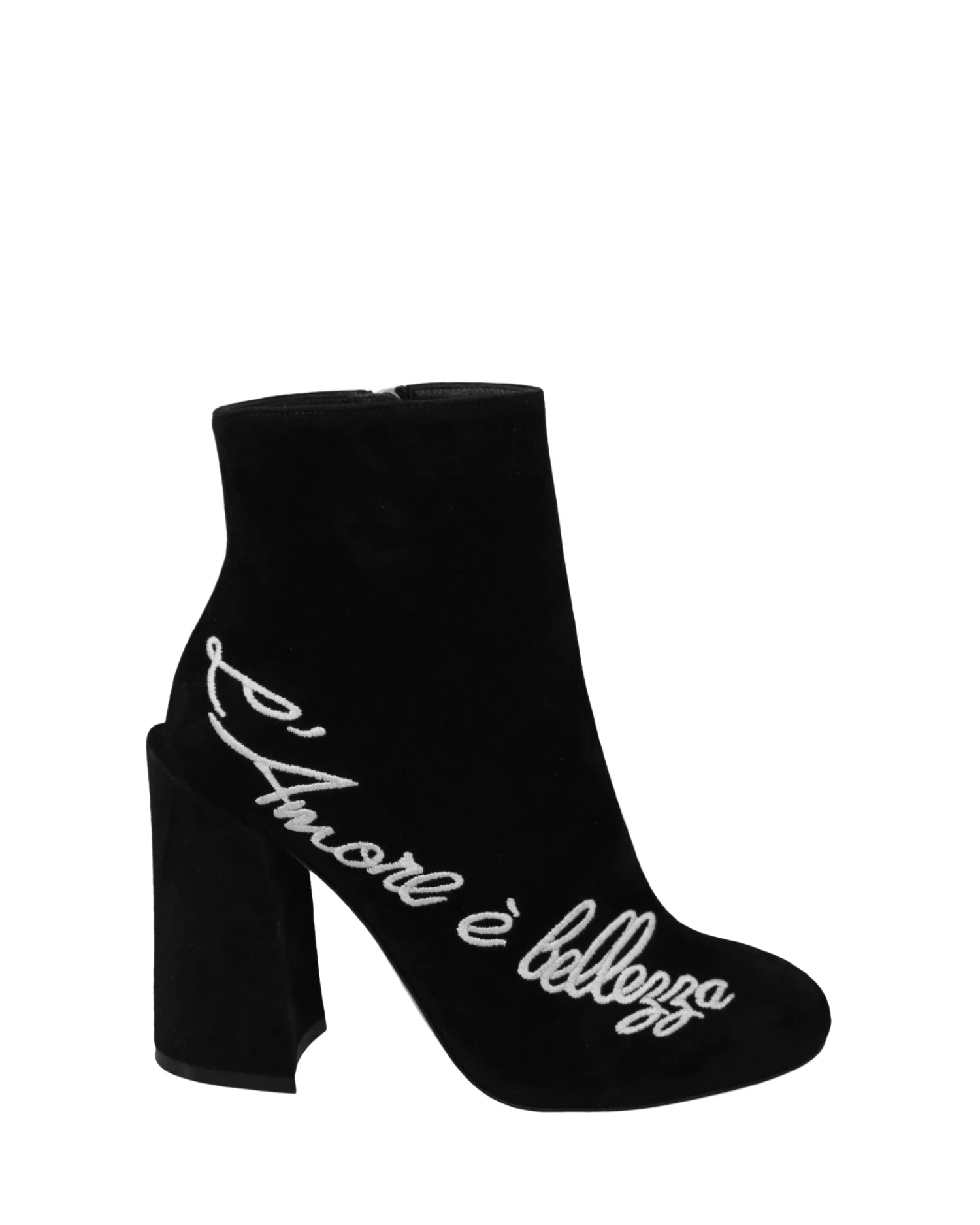 Dolce & Gabbana Embroidered Ankle Boots In Lambskin Suede Glam Steals