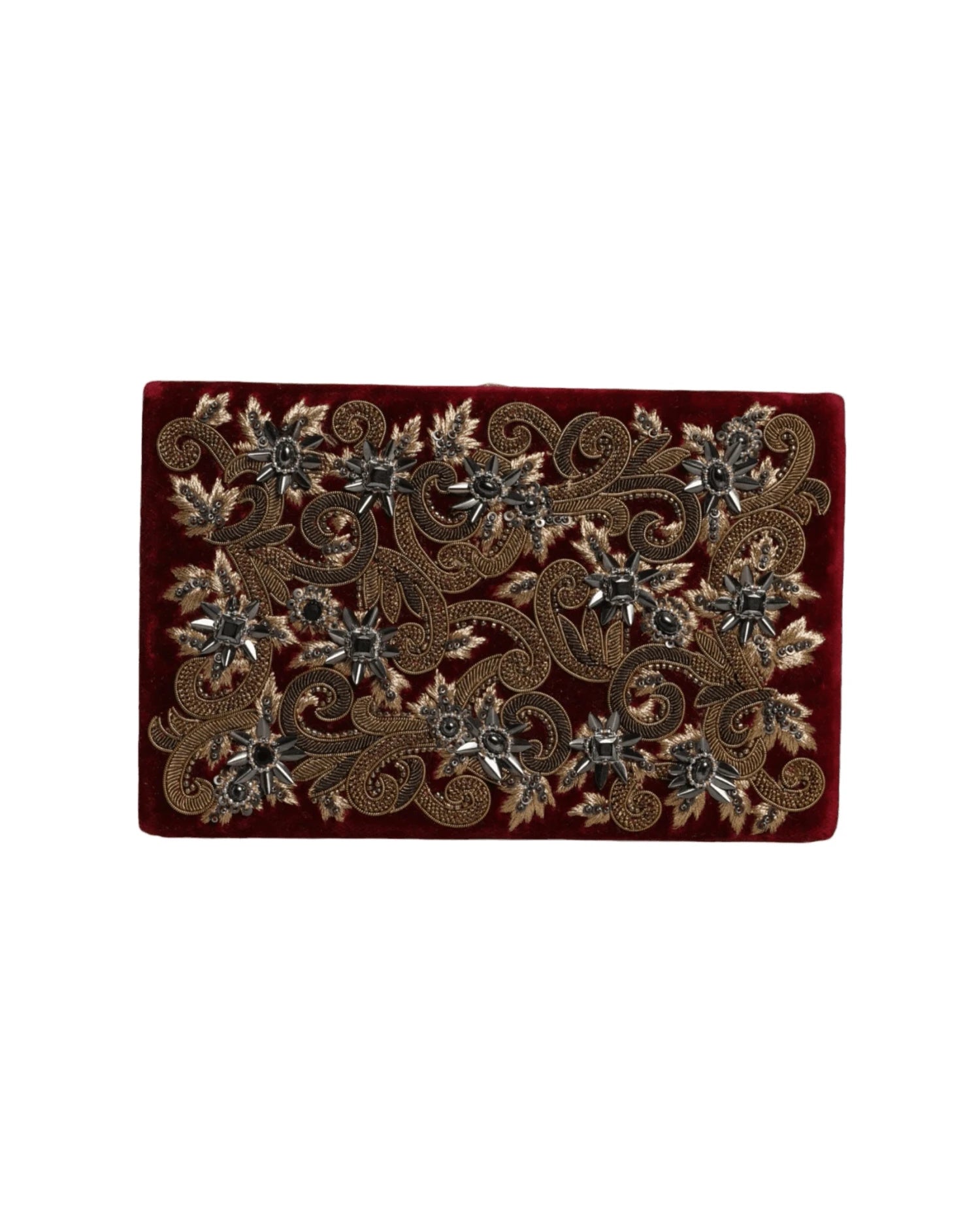 Dolce & Gabbana Red Velvet Clutch Clutch Bags