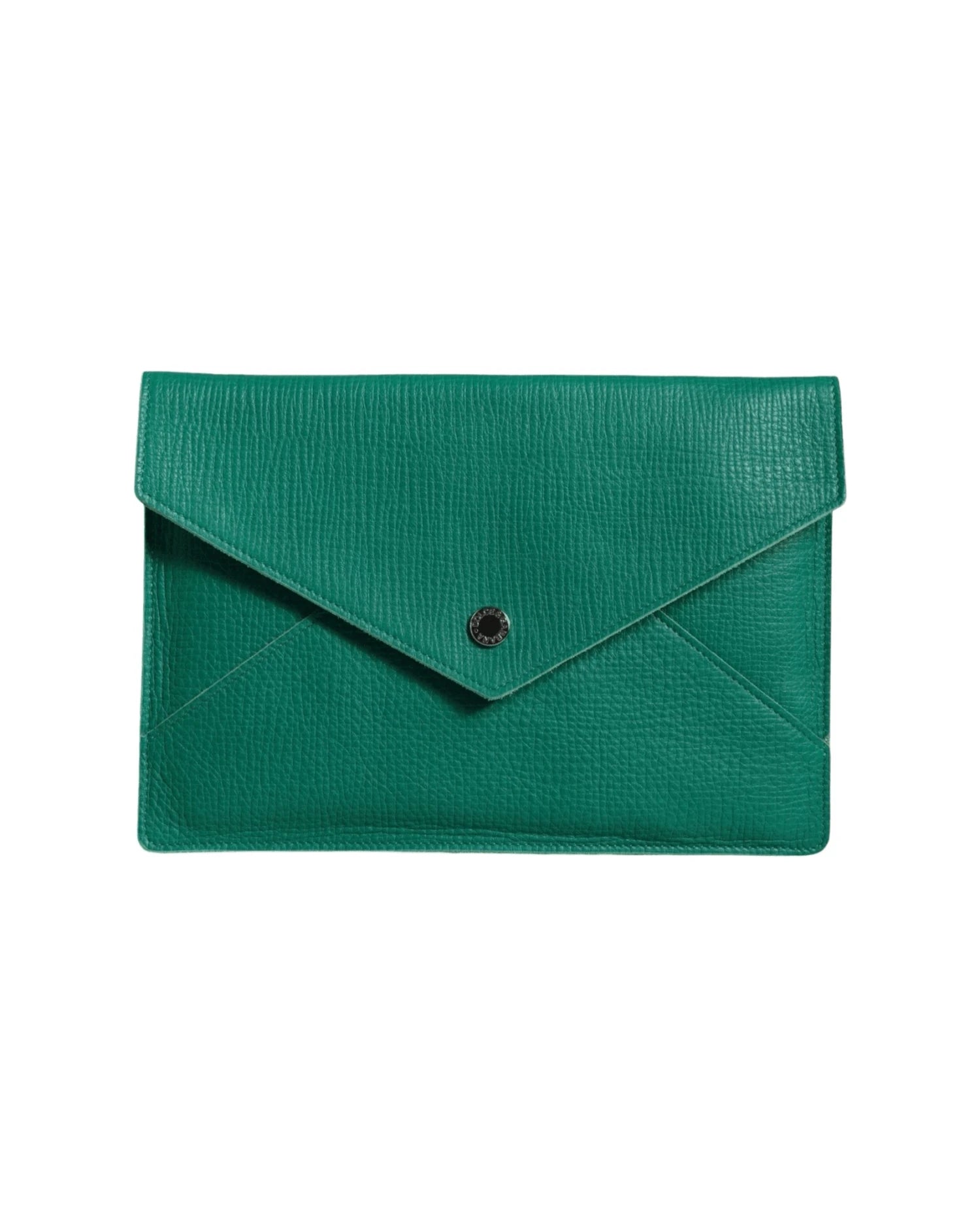 Dolce & Gabbana Green Leather Handbag Clutch Mini Purse Pouch Tablet Case Clutch Bags