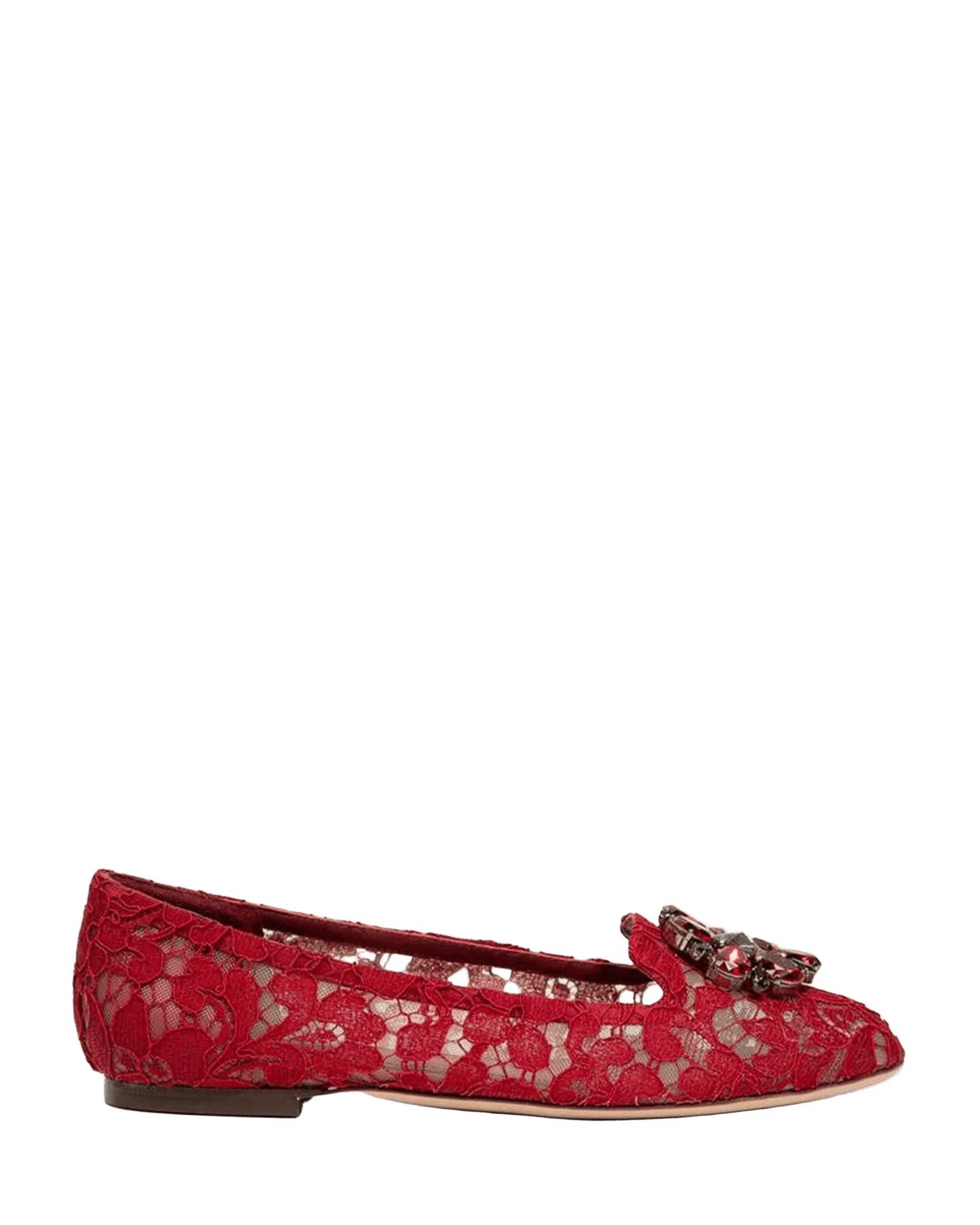 Dolce & Gabbana Red Viscose Flat Shoe Flats