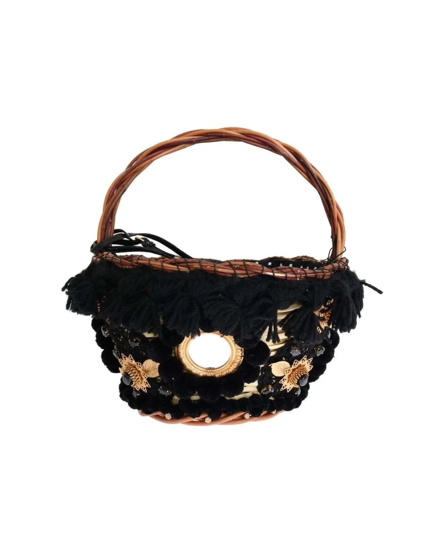Dolce & Gabbana Beige Chic Straw Snakeskin Bucket Bag Tote Bags